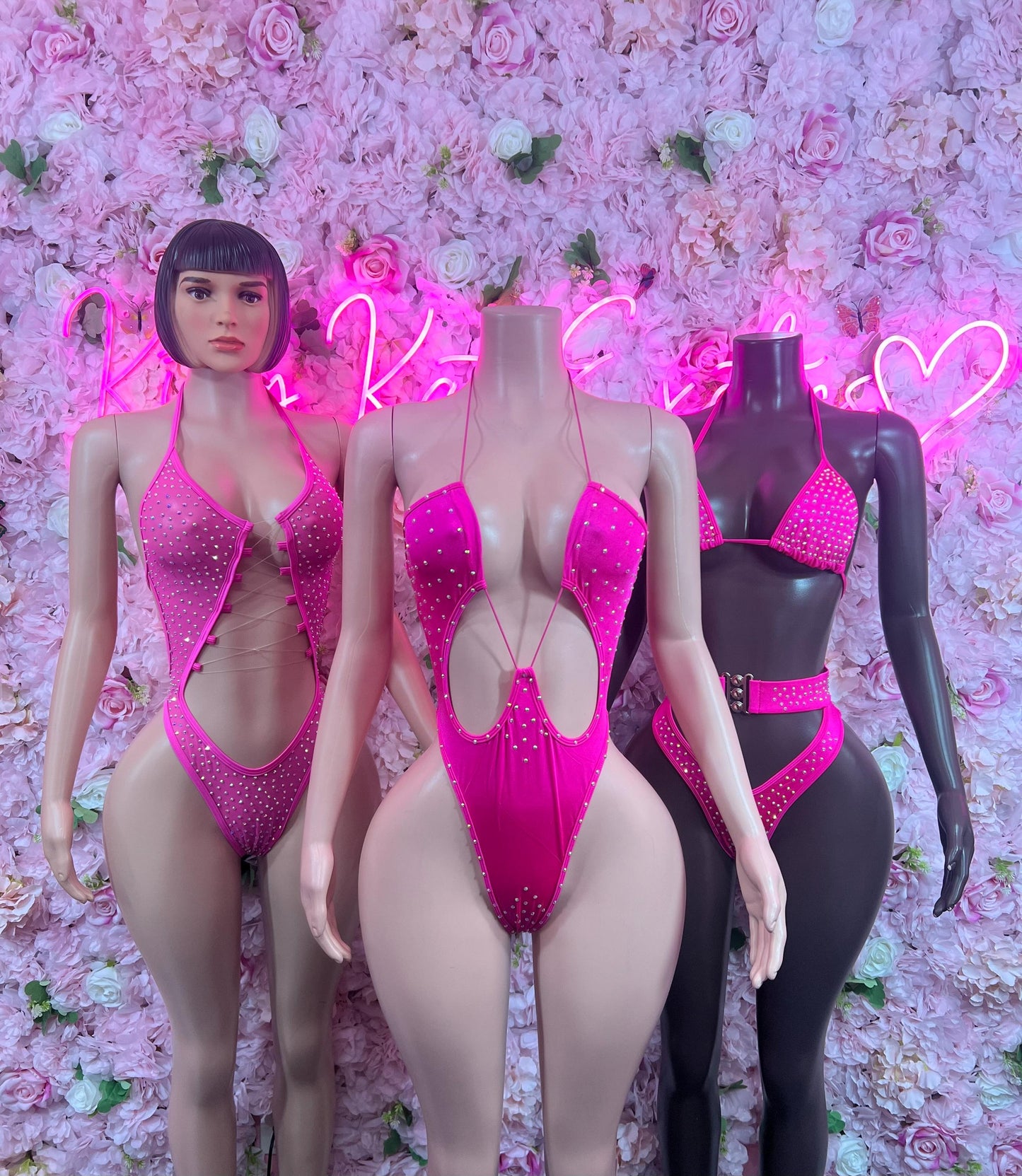 Ravewear One-Piece Pink  Exotic Dancewear for Performers, Raves, or Night Out | Bottle girl Outfits