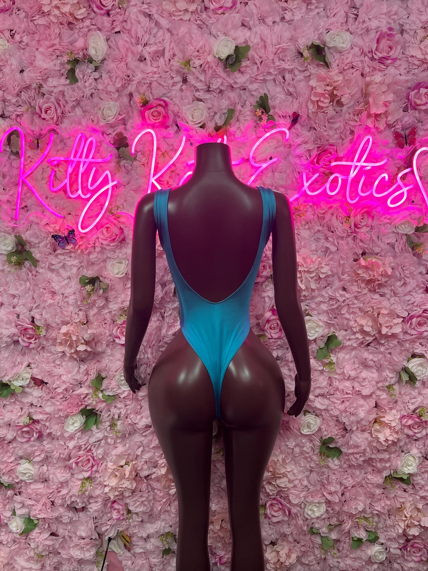 Bottlegirl One-Piece Turquoise  Bodysuit  Exotic Dancewear for Performers, Raves, or Night Out | Bottle girl Outfits