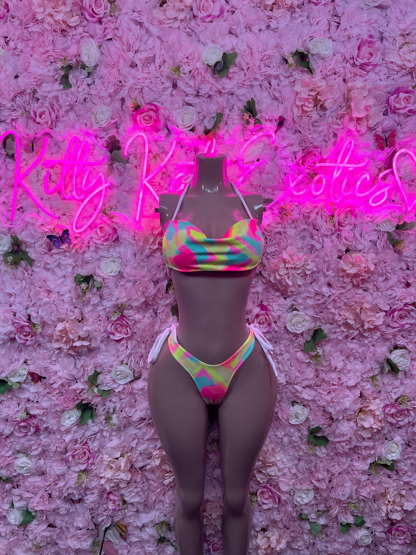 Womens Clothing Two-Piece Multicolor  Bikini  Exotic Dancewear for Performers, Raves, or Night Out | Bottle girl Outfits