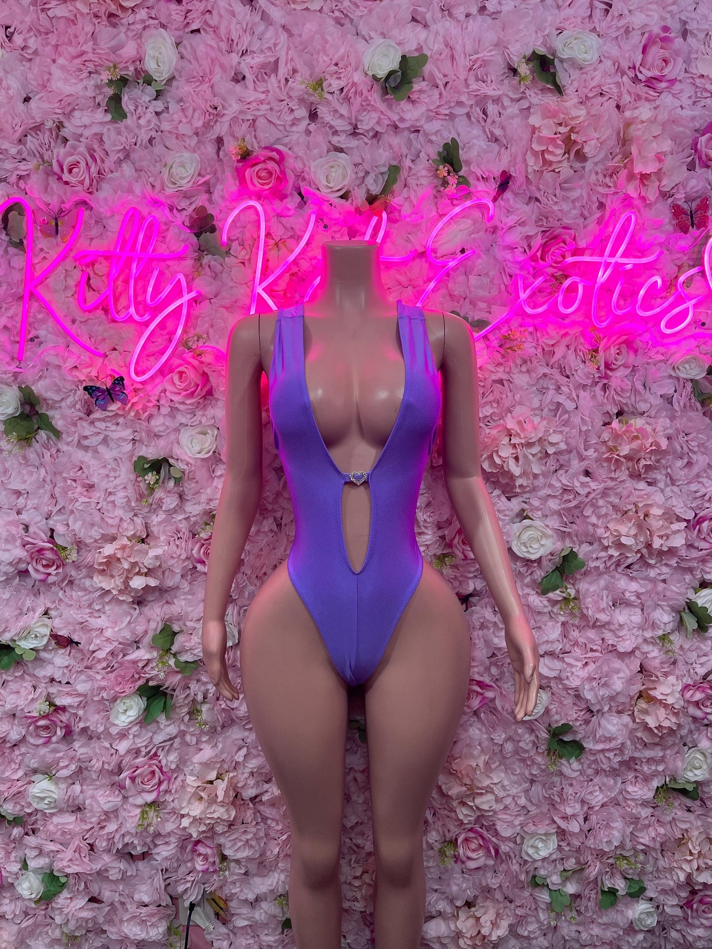 Bottle girl One-Piece -  Purple Design | Exotic Dancewear for Performers, Raves, & Nights Out