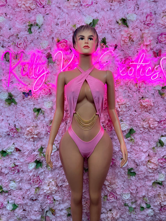 Bottlegirl One Piece Pink Sexy Party Outfit, Clubwear, or Night Out Fashion | Bartender Ravewear  Look Womens Clothing