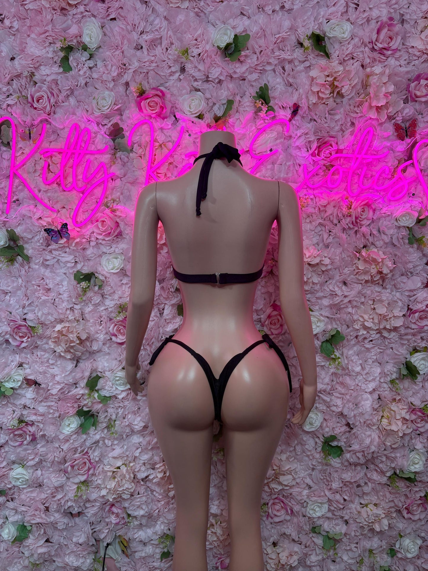 Festival One - Piece Black Bikini  Exotic Dancewear for Performers, Raves, or Night Out | Sexy and Flattering Style