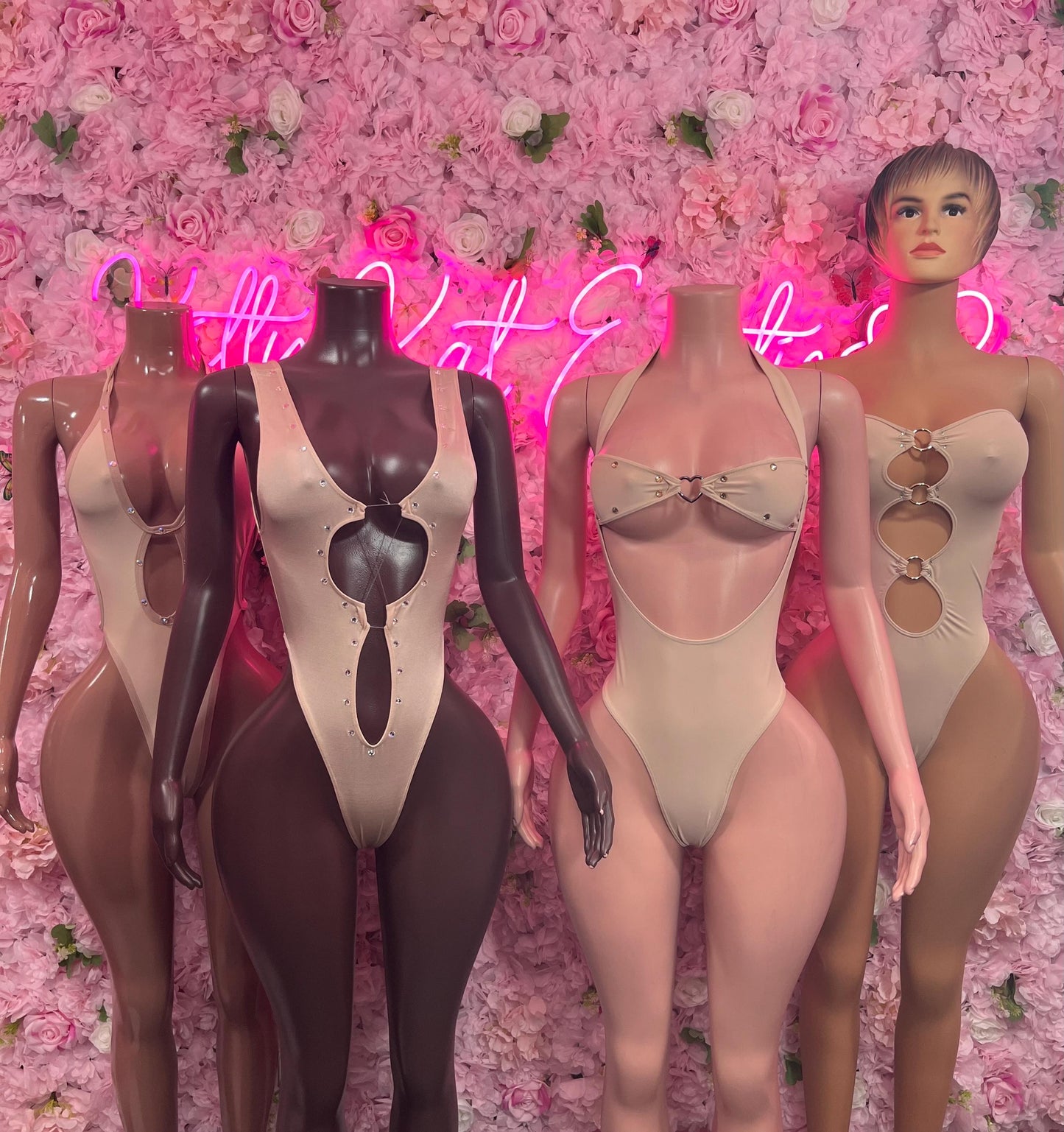 Bottlegirl One Piece Nude Bodysuit Ravewear Festivalwear Bartender Outfit