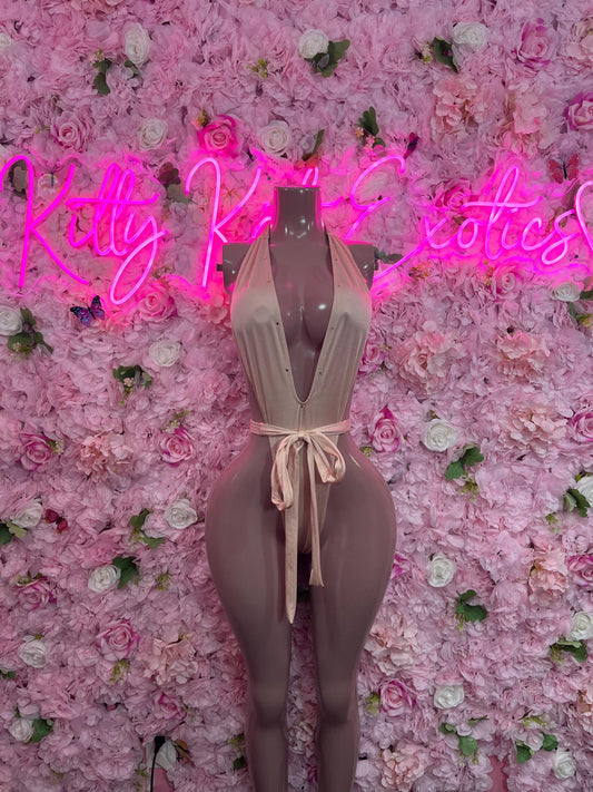 Bottlegirl One Piece Nude Bodysuit Ravewear Festivalwear Bartender Outfit