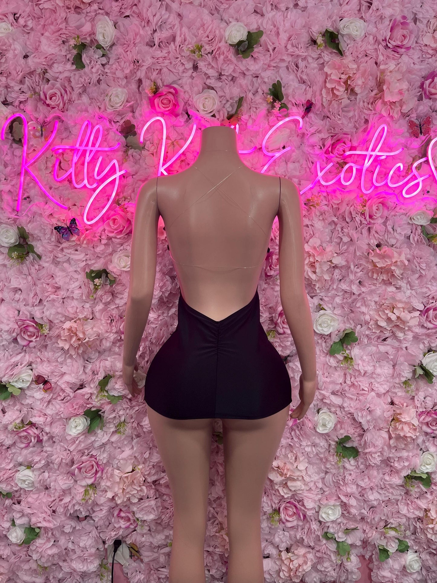 Black Dress  - Exotic Dancewear  Elegant and Sexy Evening Dress for Performers, Events, or Special Occasions Womens Clothing