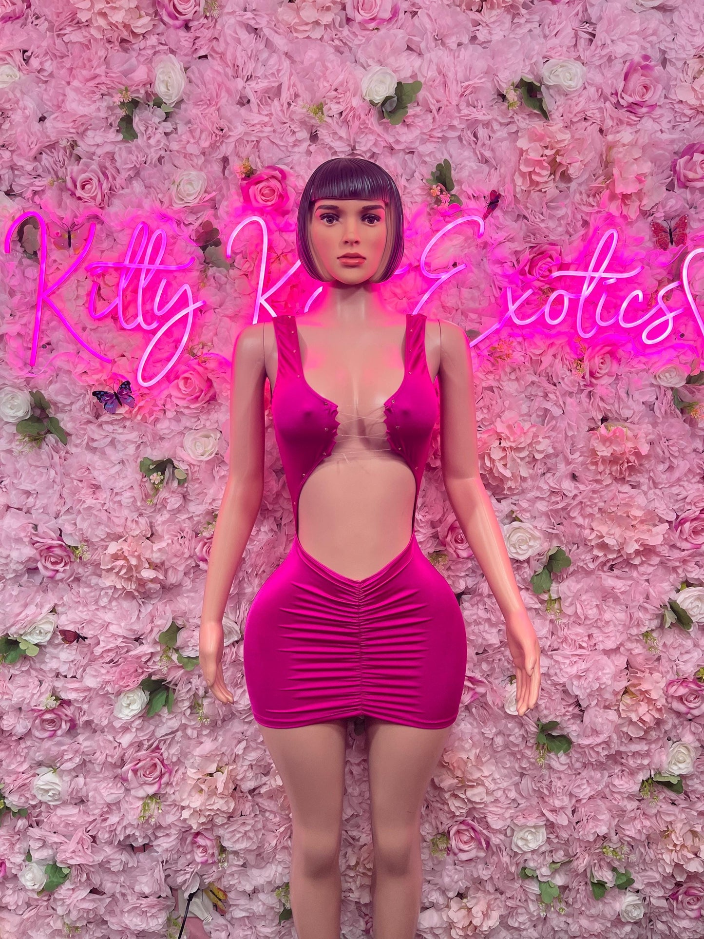 Womens Clothing Dress Pink - Exotic Dancewear  Elegant and Sexy Evening Dress for Performers, Events, or Special Occasions