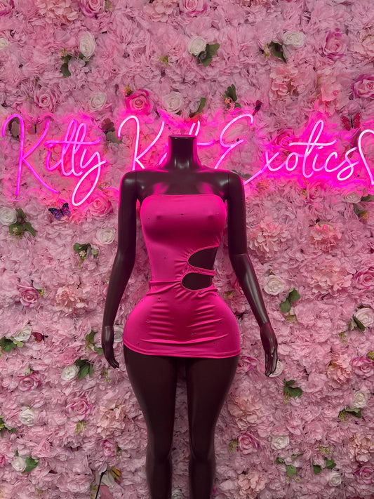 Womens Clothing Dress Pink - Exotic Dancewear  Elegant and Sexy Evening Dress for Performers, Events, or Special Occasions