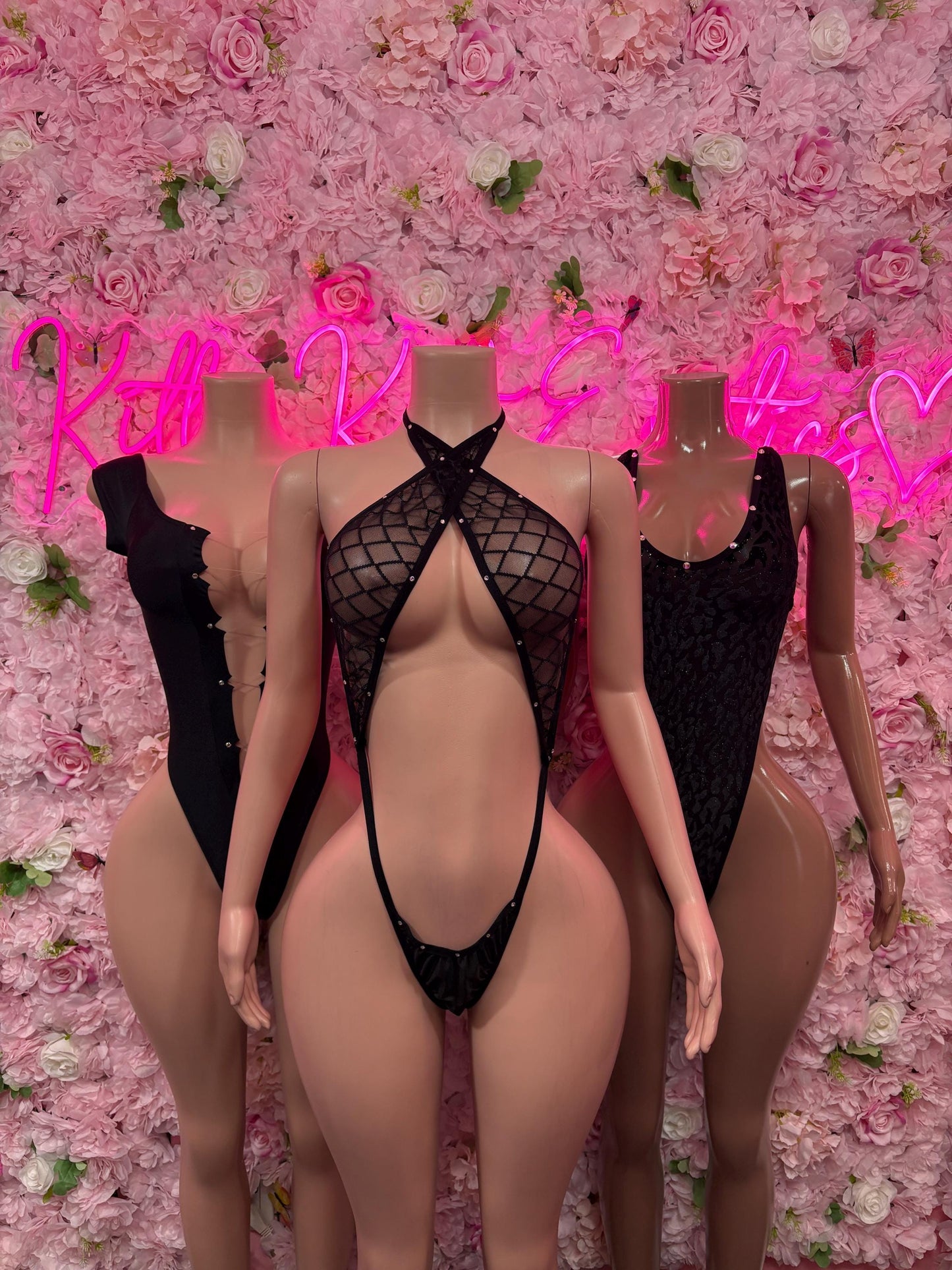 Bartender One Piece Black Bodysuit  Exotic Dancewear for Performers, Raves, or Night Out | Sexy and Flattering Style