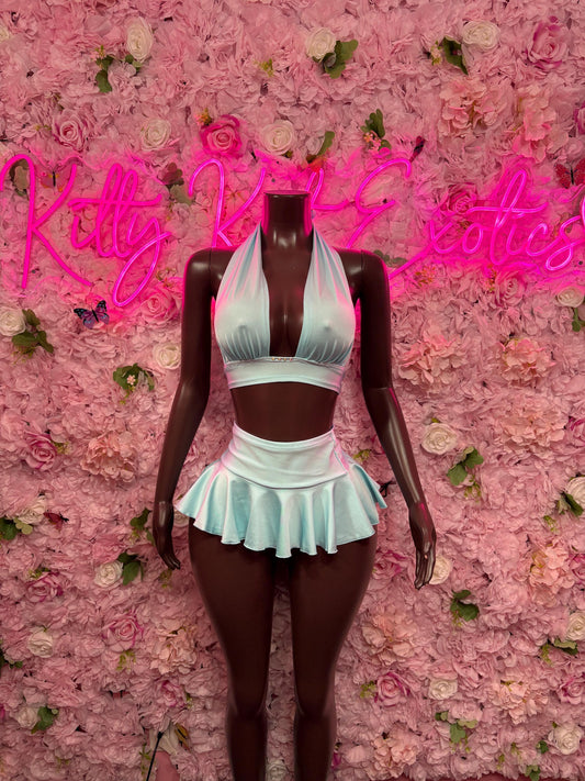 Festival Wear Two Piece Skirt Set - Exotic Dancewear  Elegant and Sexy Evening Dress for Performers, Events, or Special Occasions