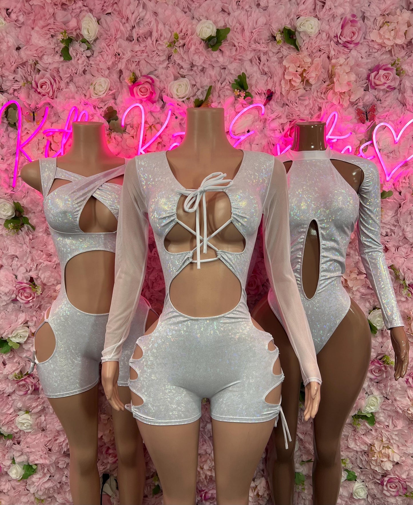 Bottlegirl One-Piece Crushed Metallic Bodysuit | Bartender Clubwear |  Dancewear Festival Wear Waitress