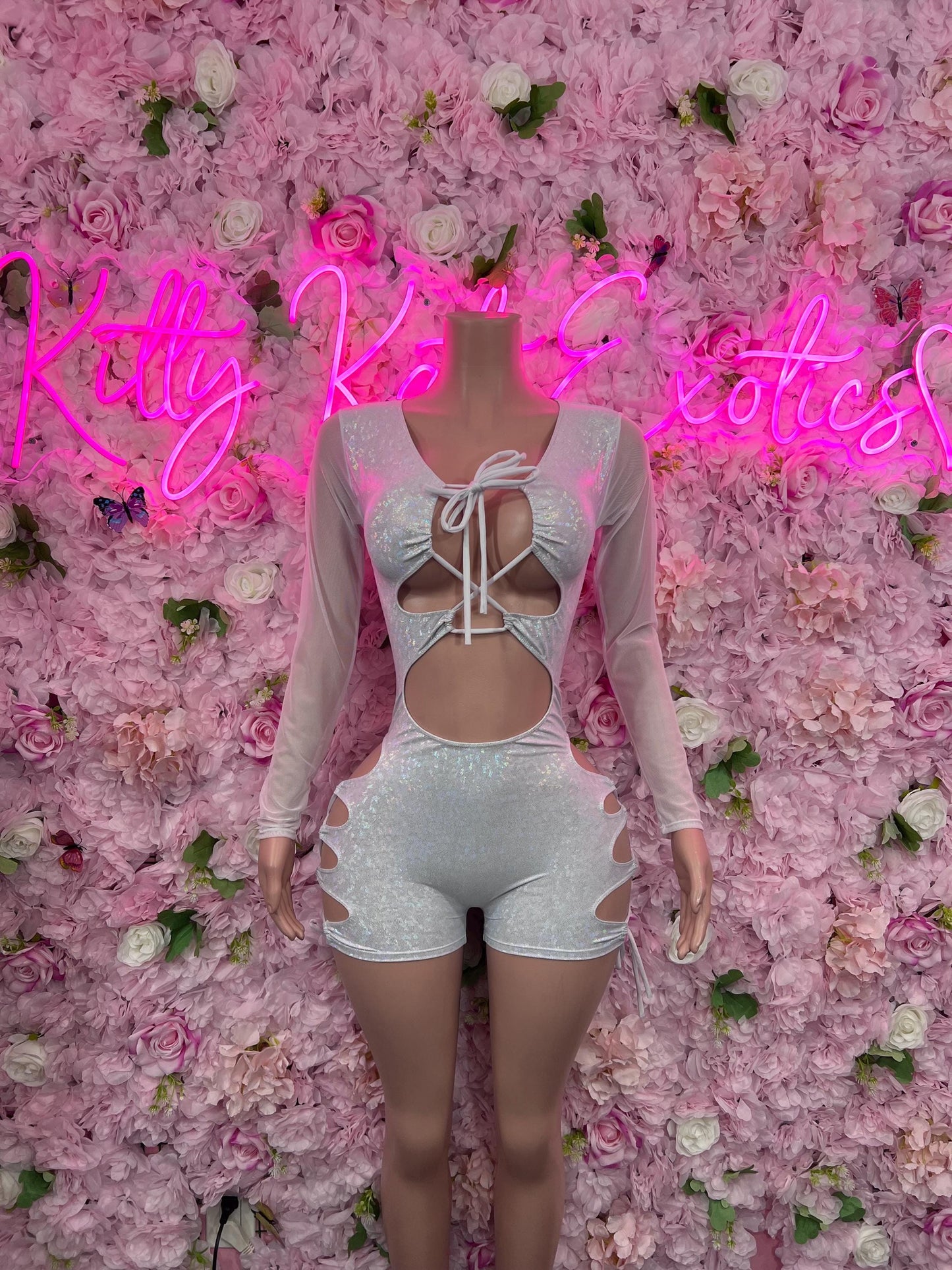 Bottlegirl One-Piece Crushed Metallic Bodysuit | Bartender Clubwear |  Dancewear Festival Wear Waitress