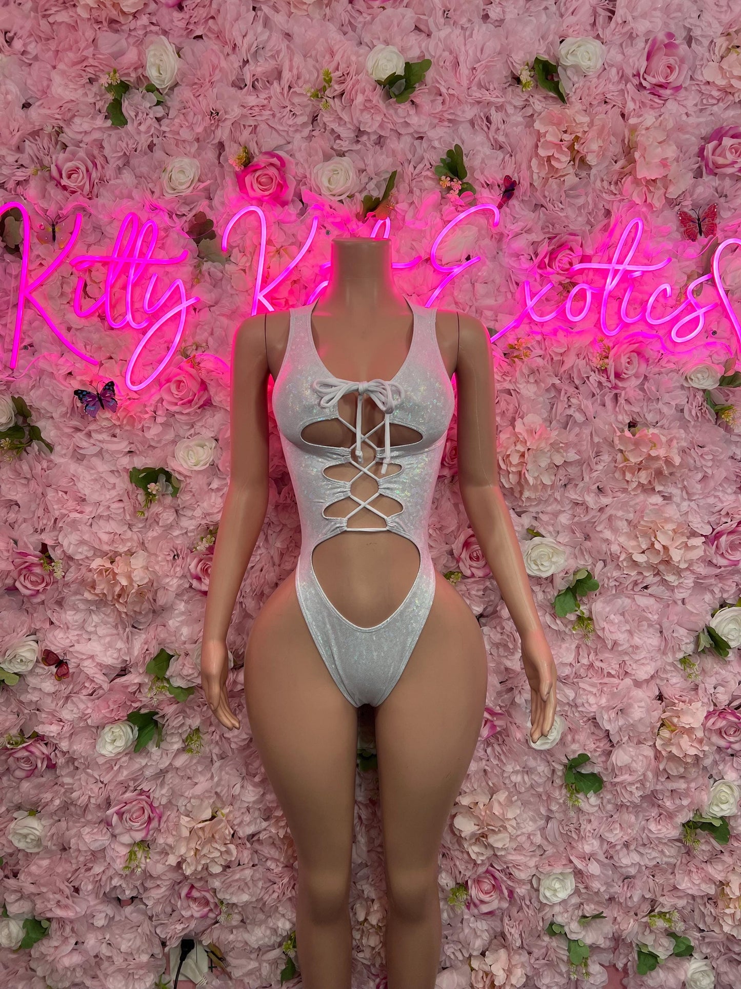 Bottlegirl One-Piece Crushed Metallic Bodysuit | Bartender Clubwear |  Dancewear Festival Wear Waitress