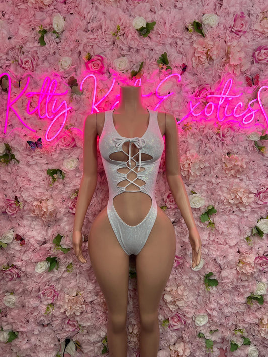 Bottlegirl One-Piece Crushed Metallic Bodysuit | Bartender Clubwear |  Dancewear Festival Wear Waitress