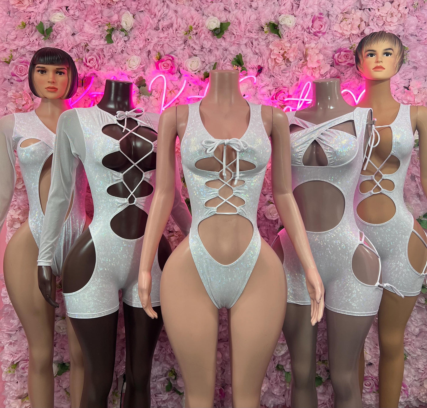 Bottlegirl One-Piece Crushed Metallic Bodysuit | Bartender Clubwear |  Dancewear Festival Wear Waitress