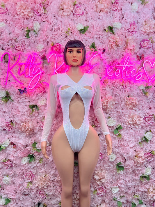 Bottlegirl One-Piece Crushed Metallic Bodysuit | Bartender Clubwear |  Dancewear Festival Wear Waitress