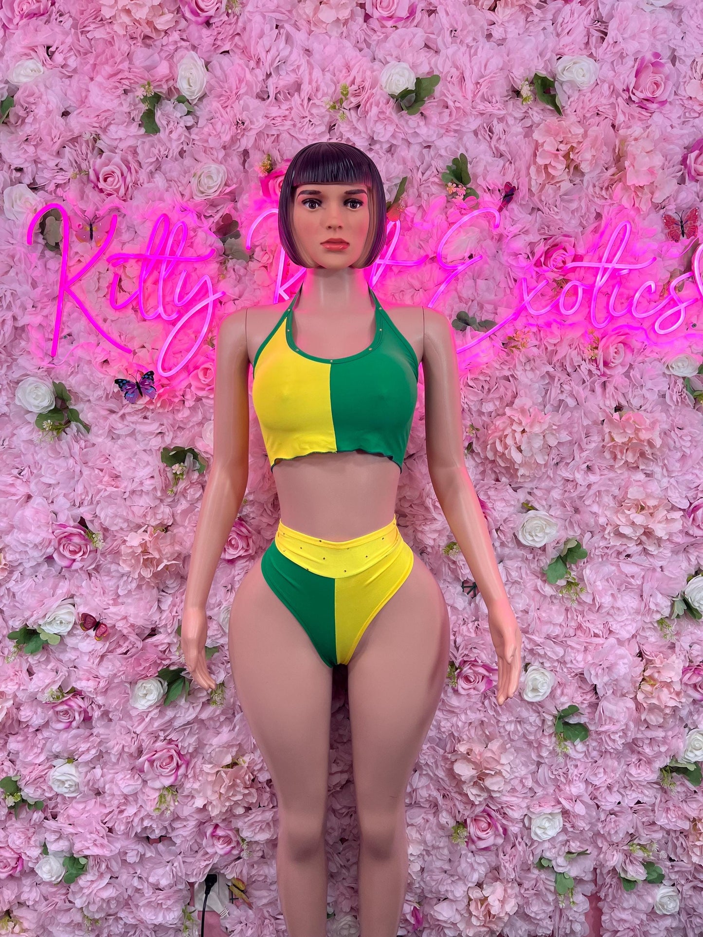 Brazil Flag Two-Piece | Brazilian Pride Swimwear | Bold Beachwear for Summer | Samba-Inspired Brazil Swim Set | Festival & Pool P