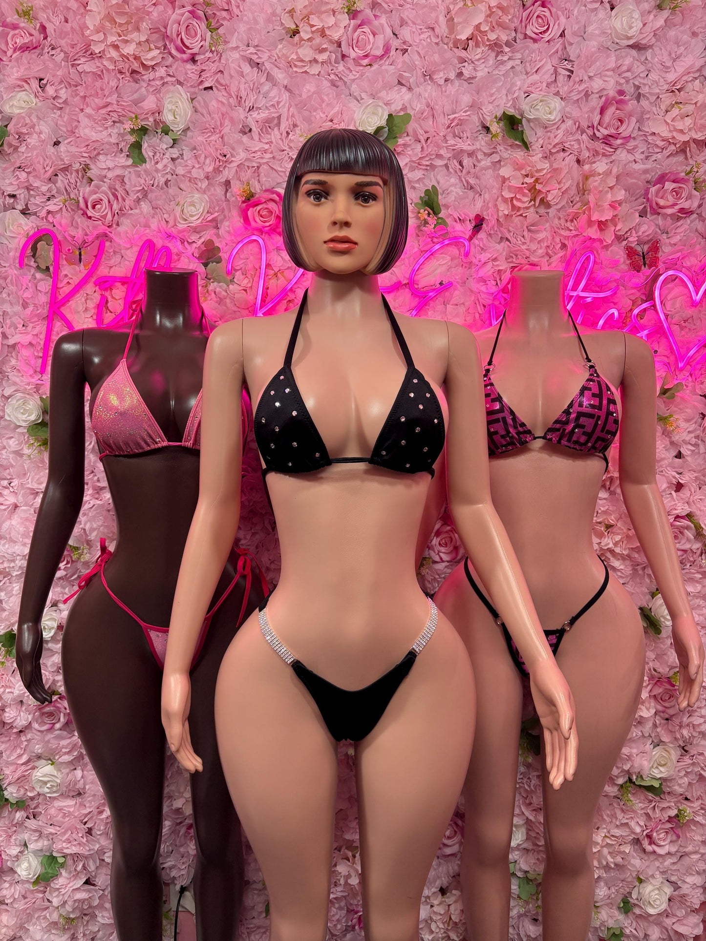 Womens Clothing Two Piece Black Bikini -  Exotic Dancewear  Elegant and Sexy Evening Dress for Performers, Events, or Special Occasions