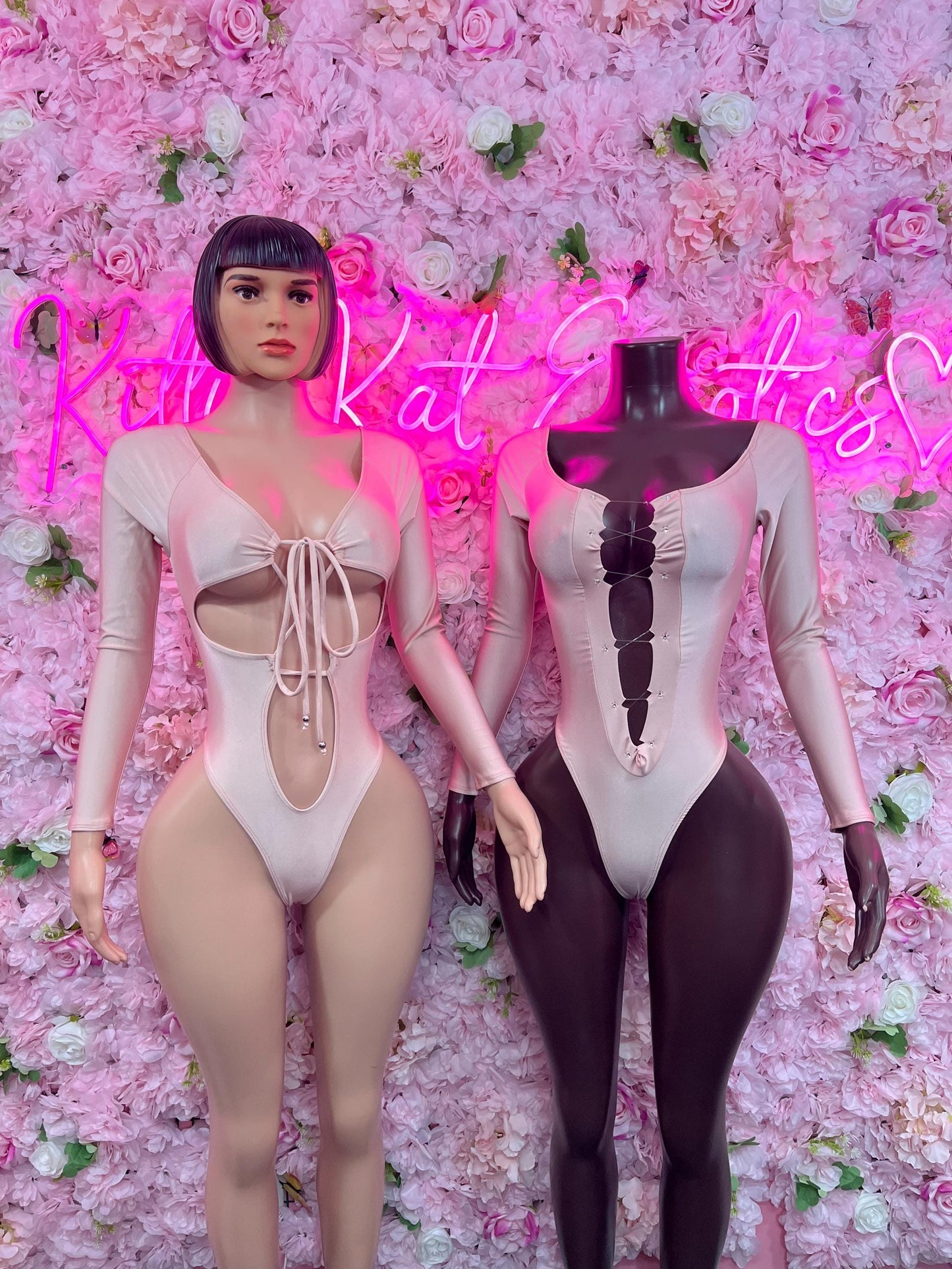 Bottle Girl One Piece Pink Sexy Party Outfit, Clubwear, or Night Out Fashion | Bartender Ravewear  Look Women's Clothing