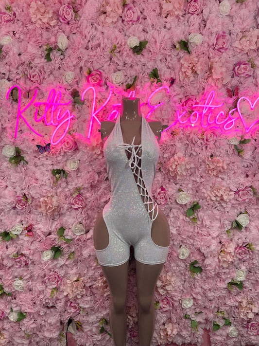 Bottlegirl One-Piece Crushed Metallic Bodysuit | Bartender Clubwear |  Dancewear Festival Wear Waitress