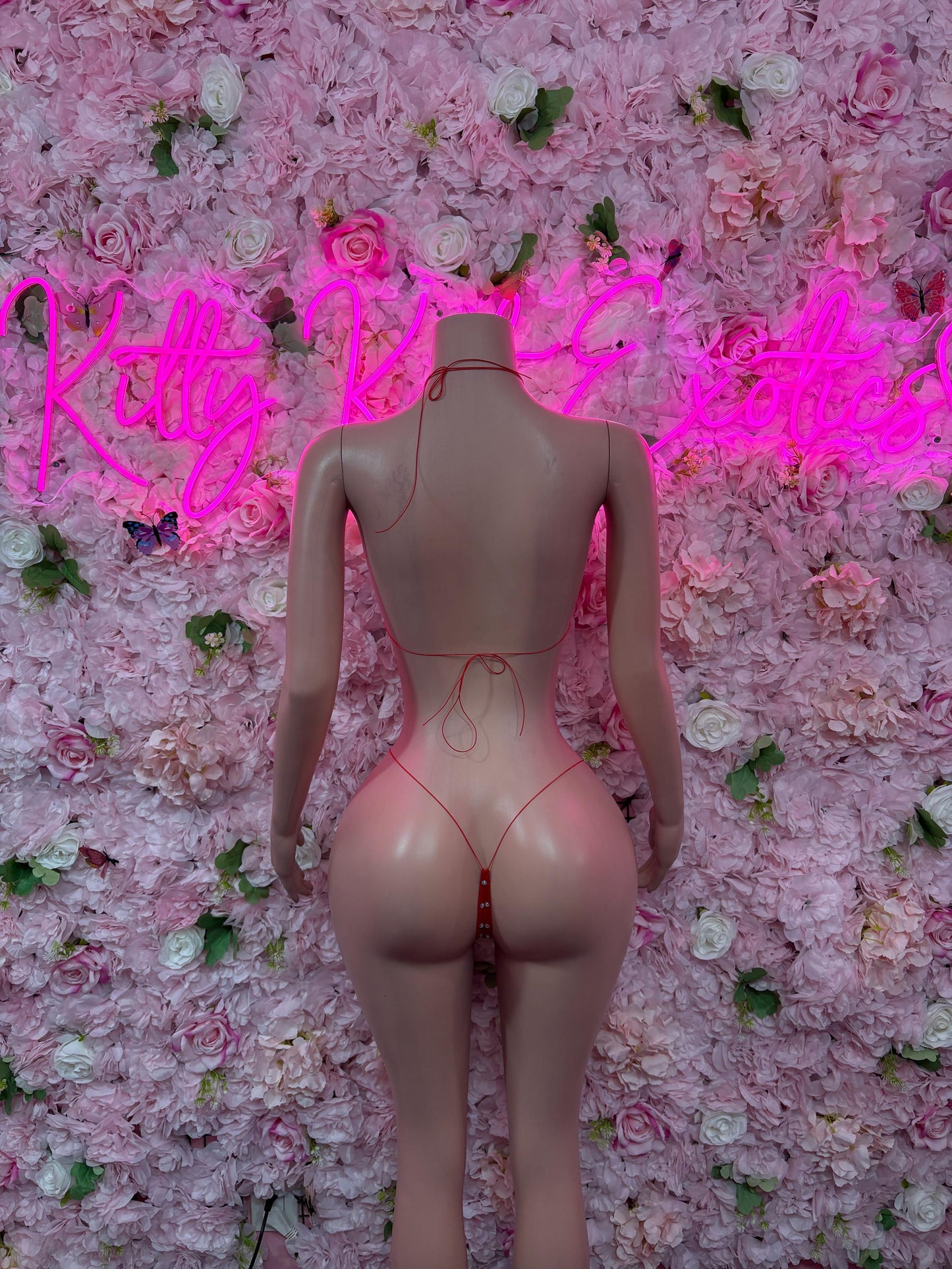 Festival Two-Piece Red Custom Bikini  Cute Swimsuit Set for Beach, Pool, or Vacation | Exotic Dancewear Festival wear