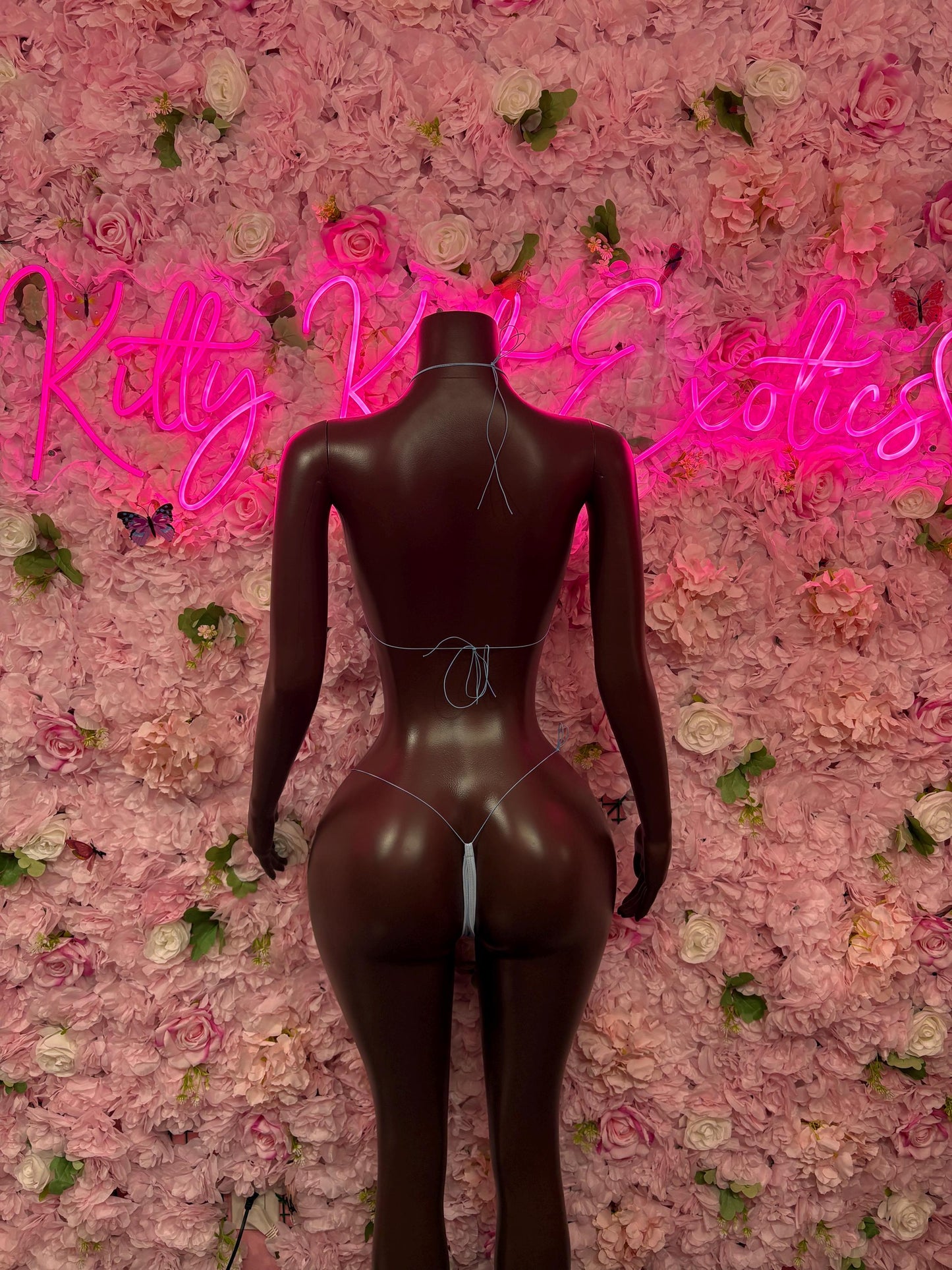 Rave Wear Two-Piece Baby Blue Custom Bikini  Cute Swimsuit Set for Beach, Pool, or Vacation | Exotic Dancewear Festival wear