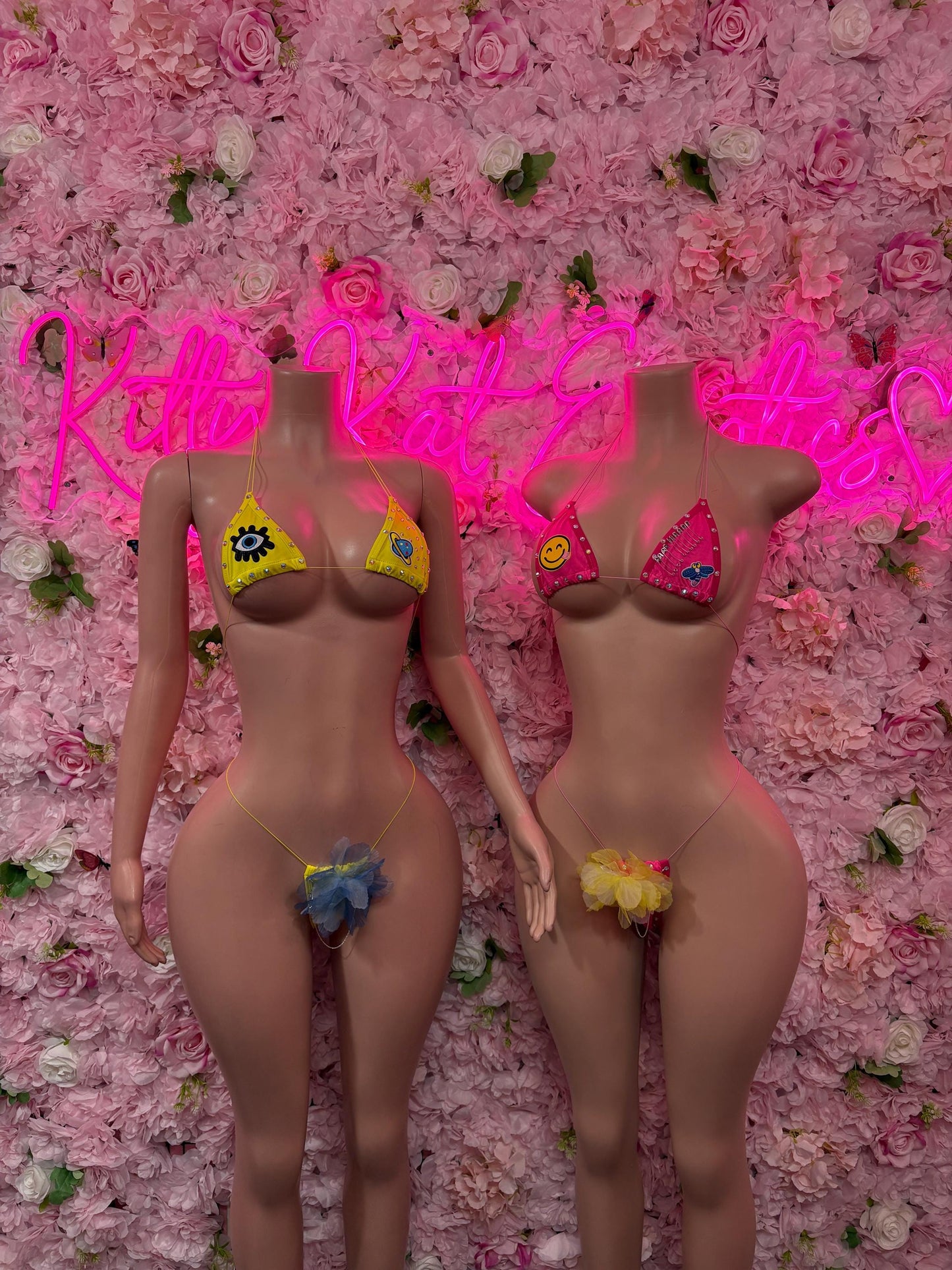 Rave Outfit Two-Piece Custom Bikini  Cute Swimsuit Set for Beach, Pool, or Vacation | Exotic Dancewear Festival wear