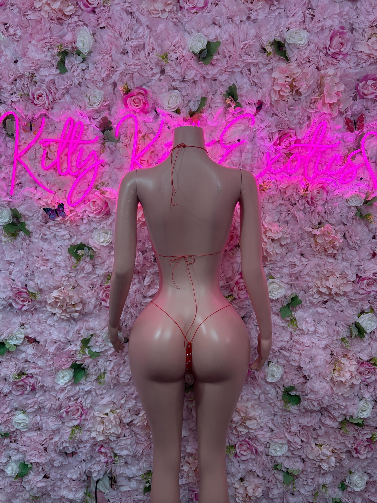 Spring Break Two-Piece Red Custom Bikini  Cute Swimsuit Set for Beach, Pool, or Vacation | Exotic Dancewear Festival wear