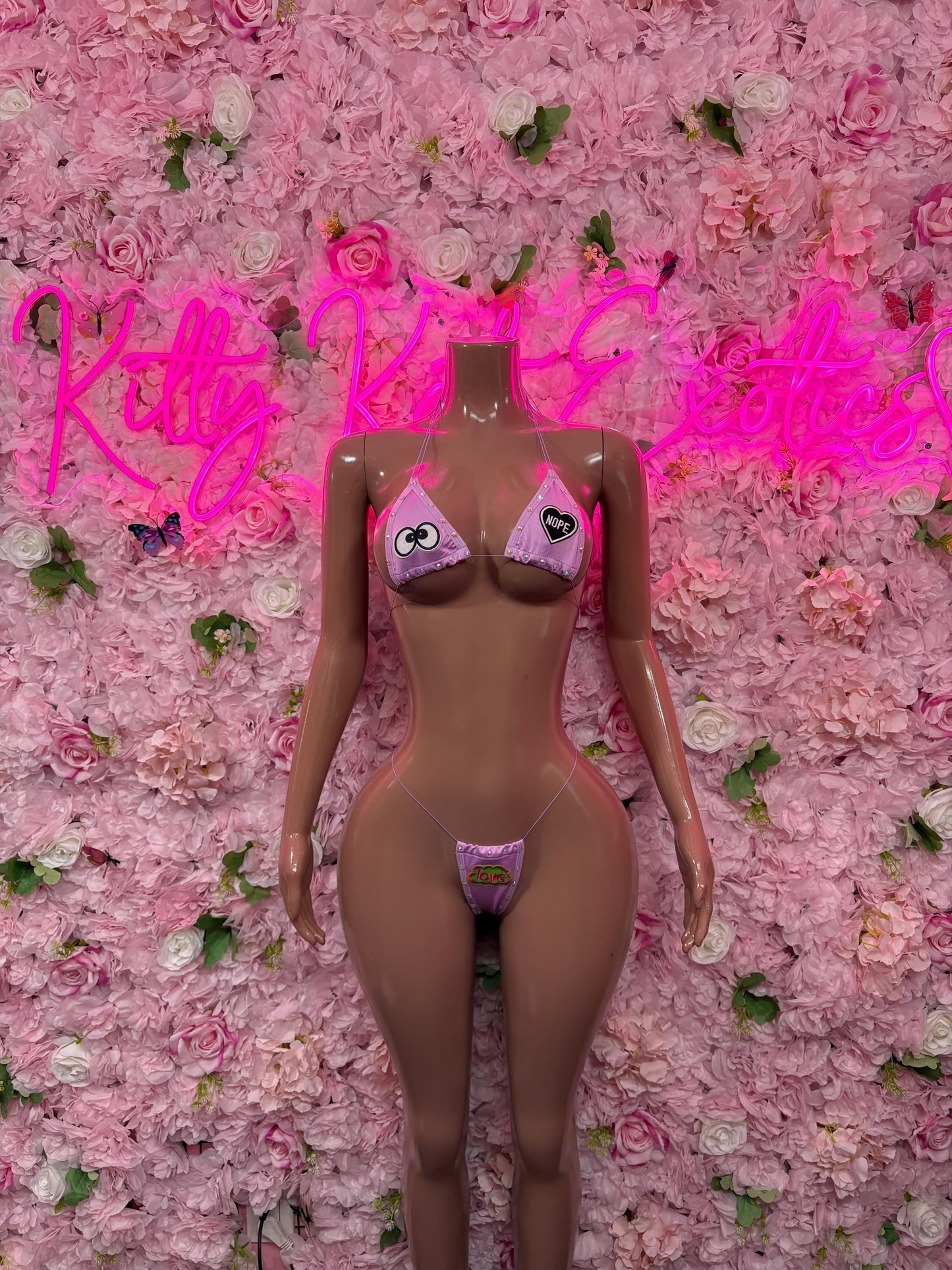 Womens Swinwear Two-Piece Pink Custom Bikini  Cute Swimsuit Set for Beach, Pool, or Vacation | Exotic Dancewear Festival wear