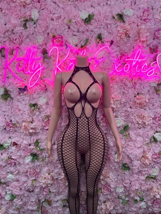 Exotic Dancewear Lingerie One Piece Fishnet Black Dancewear Exotic Wear Festival Wear