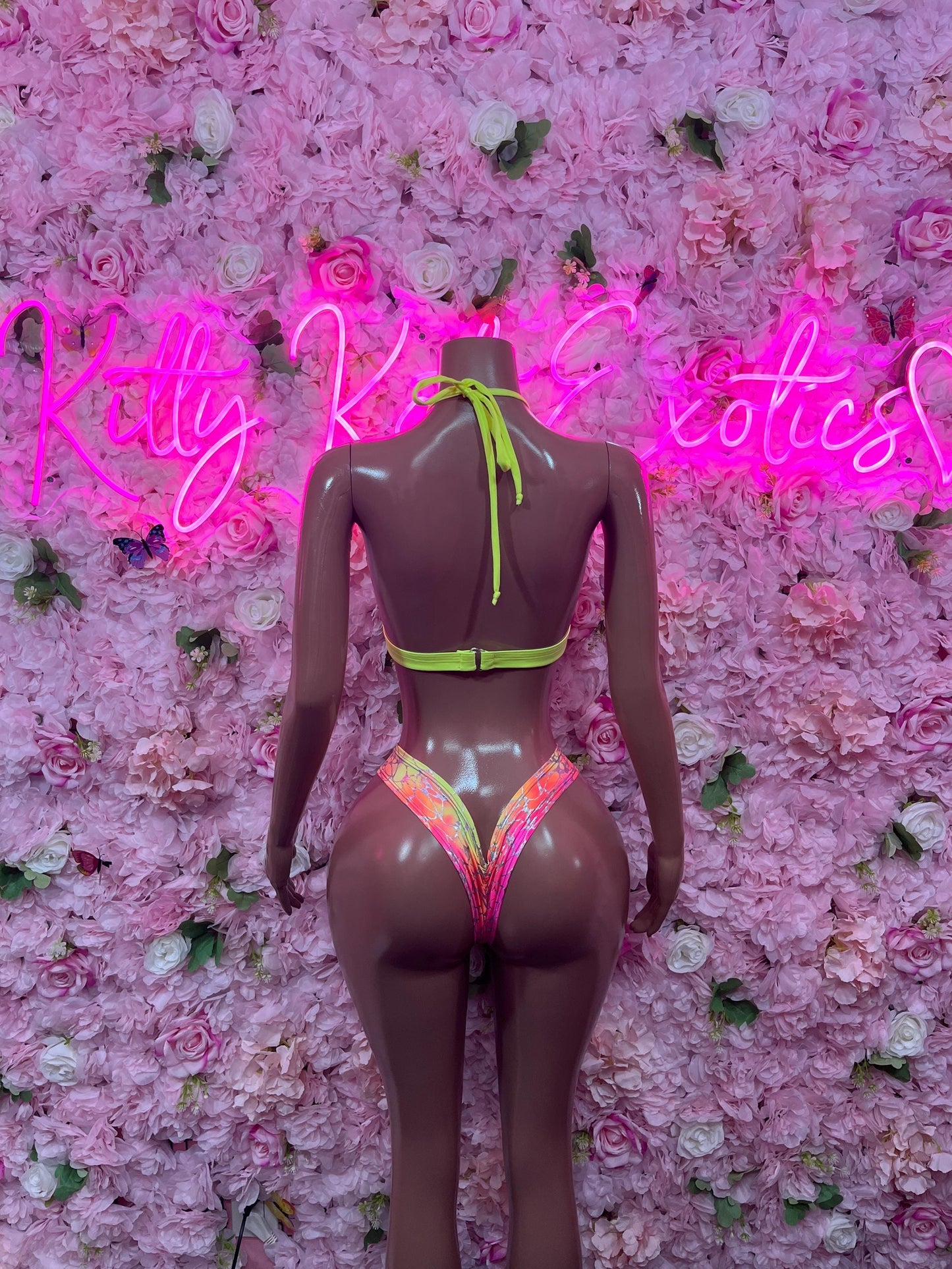 Womens Clothing Two-Piece Multicolor  Bikini  Exotic Dancewear for Performers, Raves, or Night Out | Bottle girl Outfits