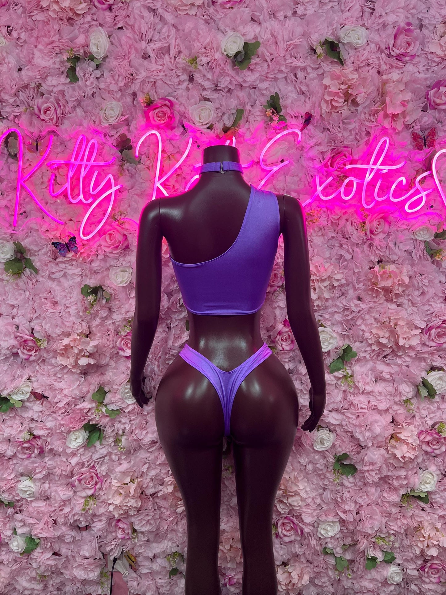 Exotic Dancewear  Two-Piece Set -  Purple Design | Exotic Dancewear for Performers, Raves, & Nights Out