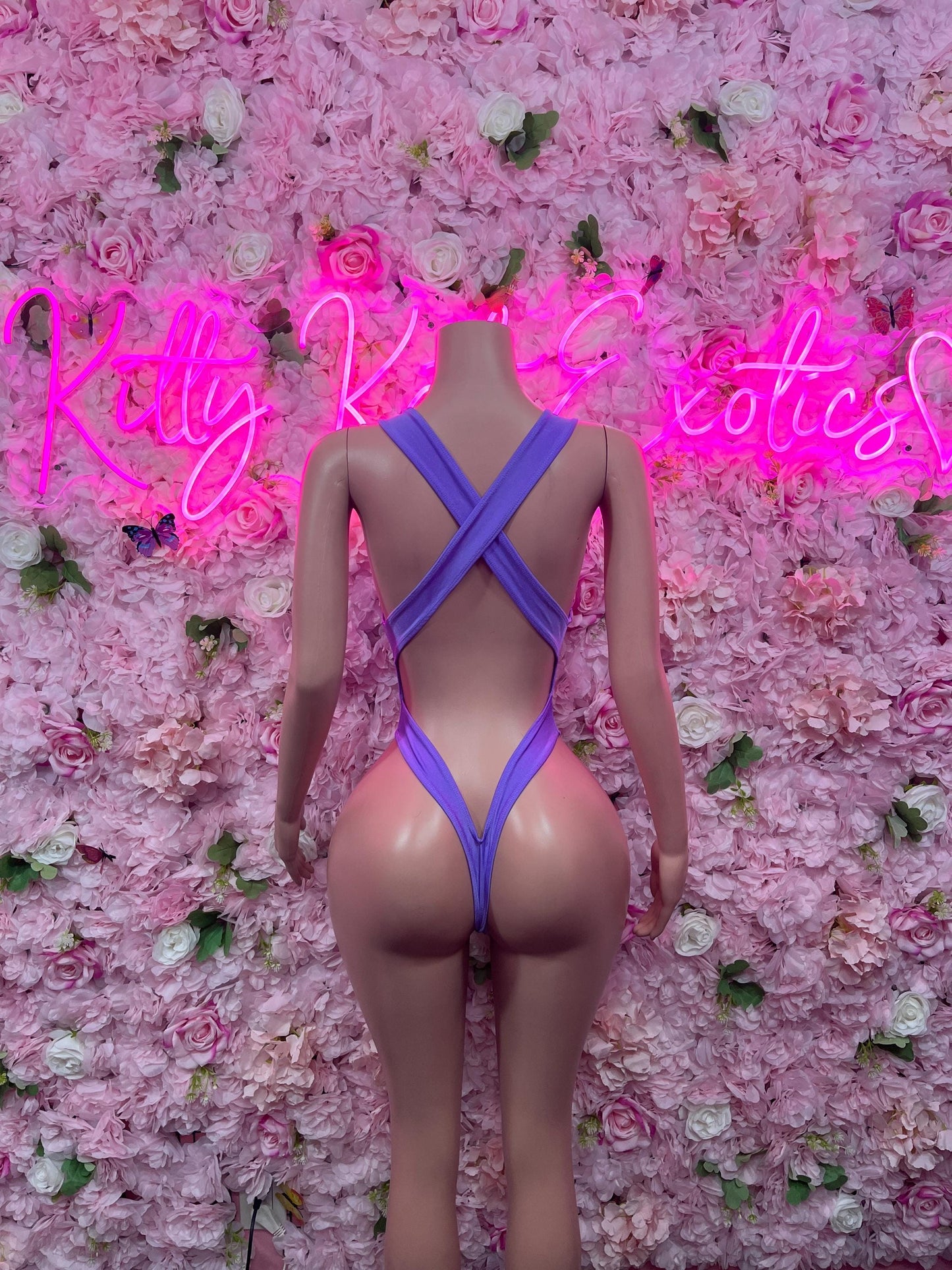 Bottle girl One-Piece -  Purple Design | Exotic Dancewear for Performers, Raves, & Nights Out