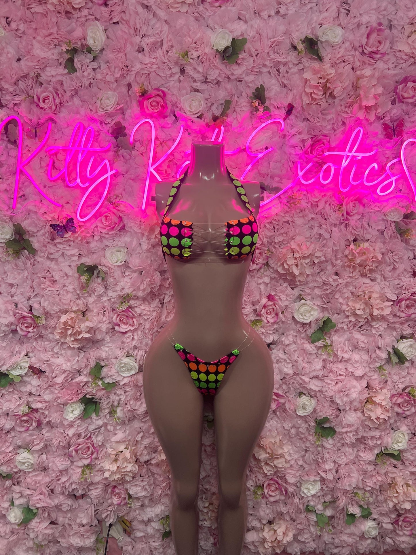 Womens Clothing Two-Piece Multicolor Bikini  Cute Swimsuit Set for Beach, Pool, or Vacation | Exotic Dancewear Festival wear