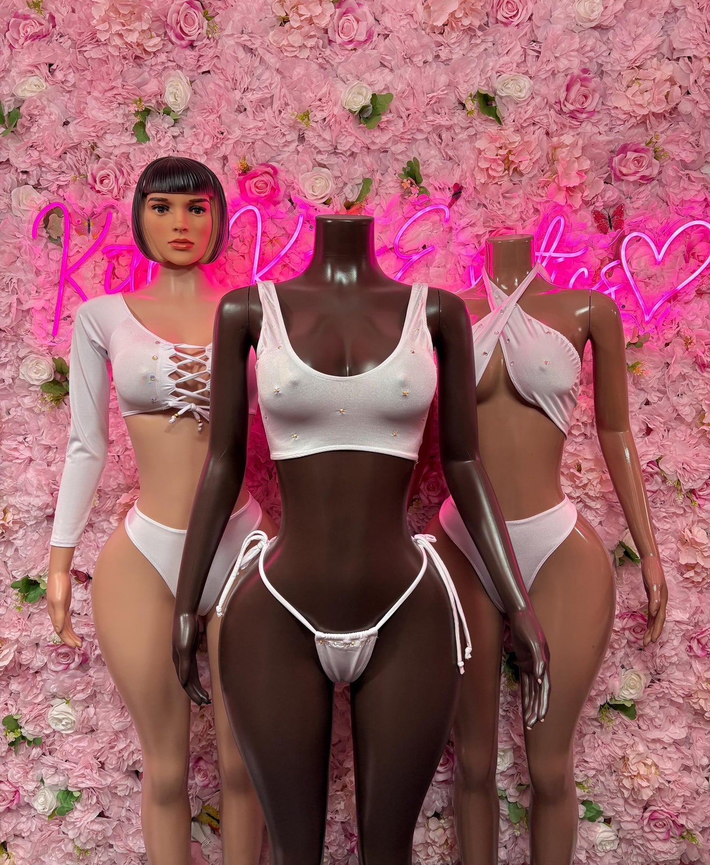 Exotic Dancewear Two Piece White Dancewear Exotic Wear Festival Wear