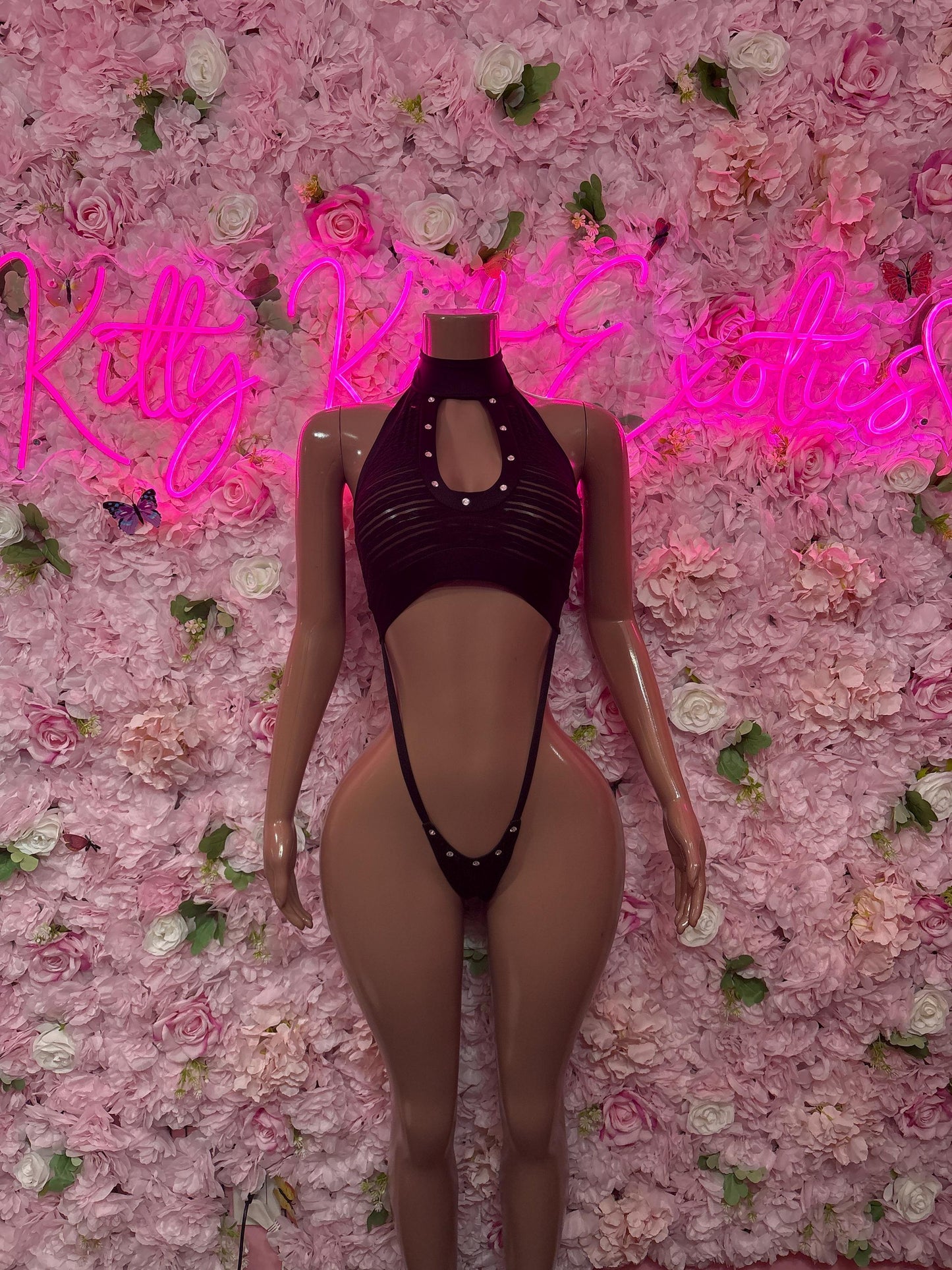 Festival wear  One - Piece Black Bodysuit  Exotic Dancewear for Performers, Raves, or Night Out | Sexy and Flattering Style