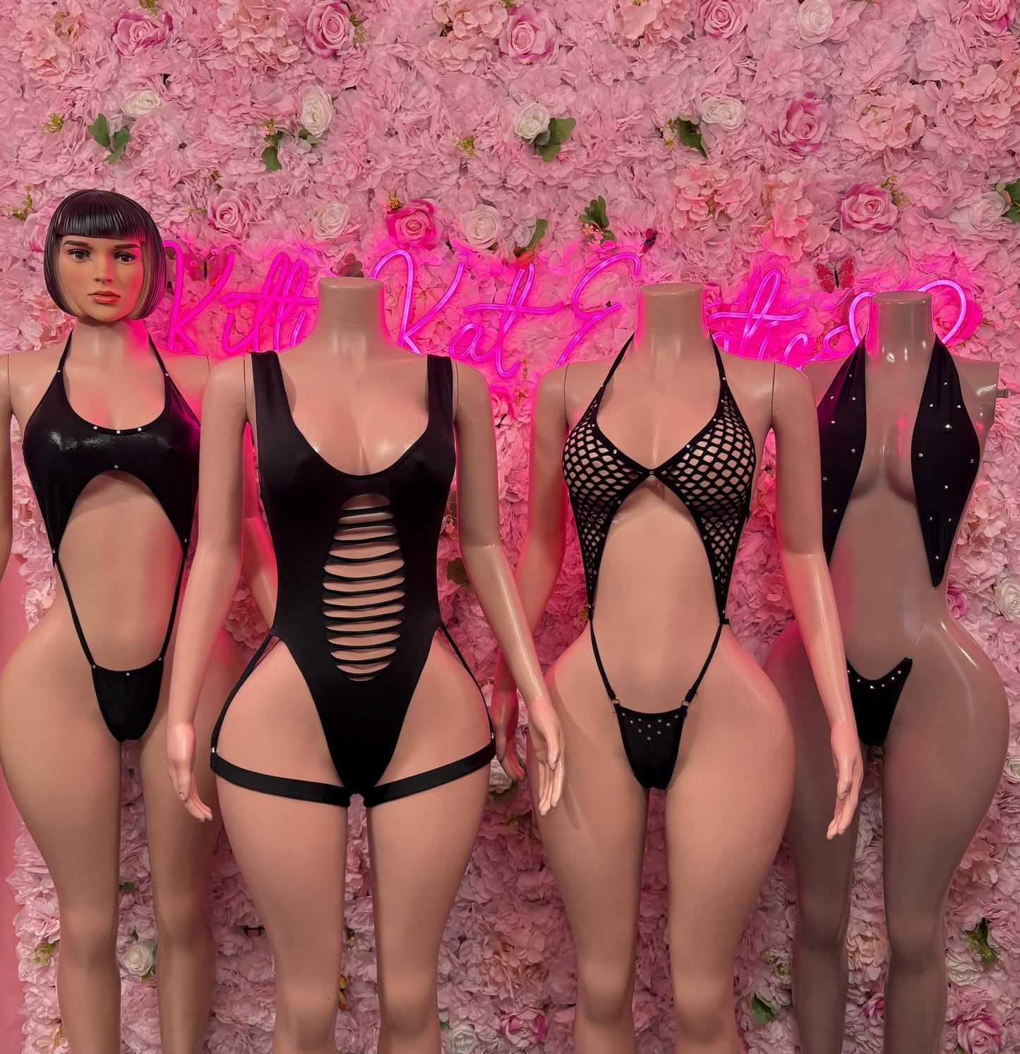 Exotic Dancewear  One - Piece Black Slingshot  Exotic Dancewear for Performers, Raves, or Night Out | Sexy and Flattering Style