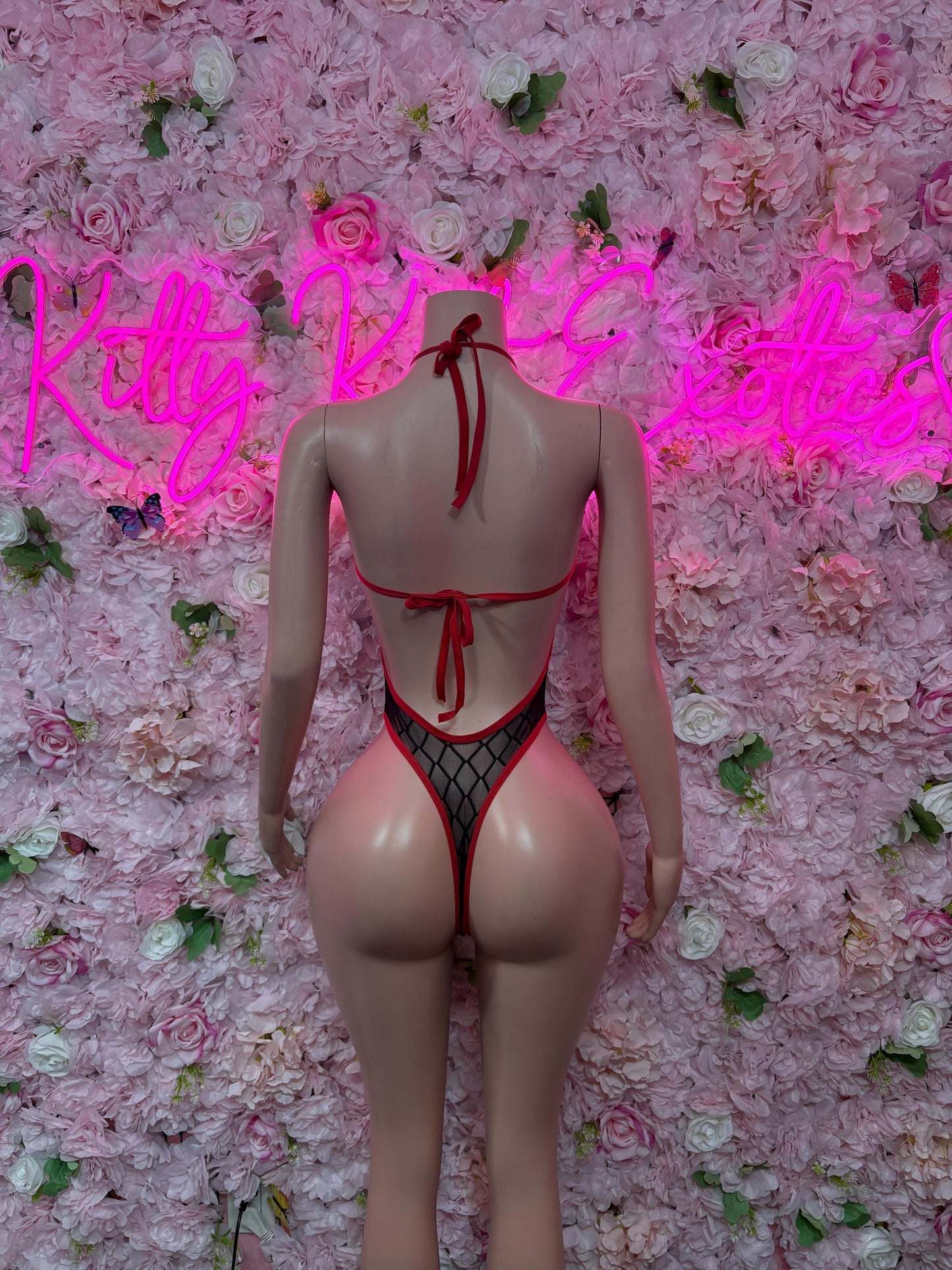 Ravewear One Piece Black Mesh Bodysuit  Exotic Dancewear for Performers, Raves, or Night Out | Sexy and Flattering Style