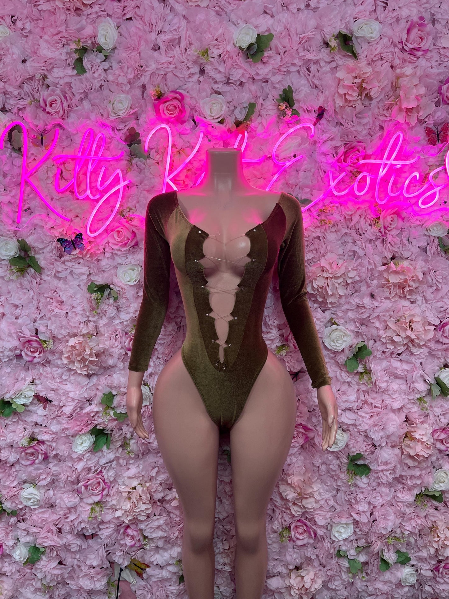 Festival Wear One Piece Velvet Bodysuit  Exotic Dancewear for Performers, Raves, or Night Out | Sexy and Flattering Style