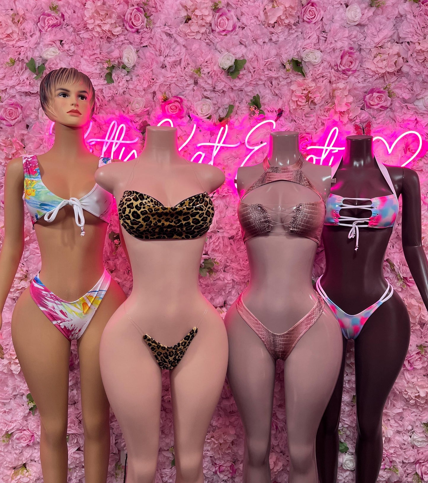 Festival Wear Two Piece Multicolor Bikini  Exotic Dancewear for Performers, Raves, or Night Out | Sexy and Flattering Style