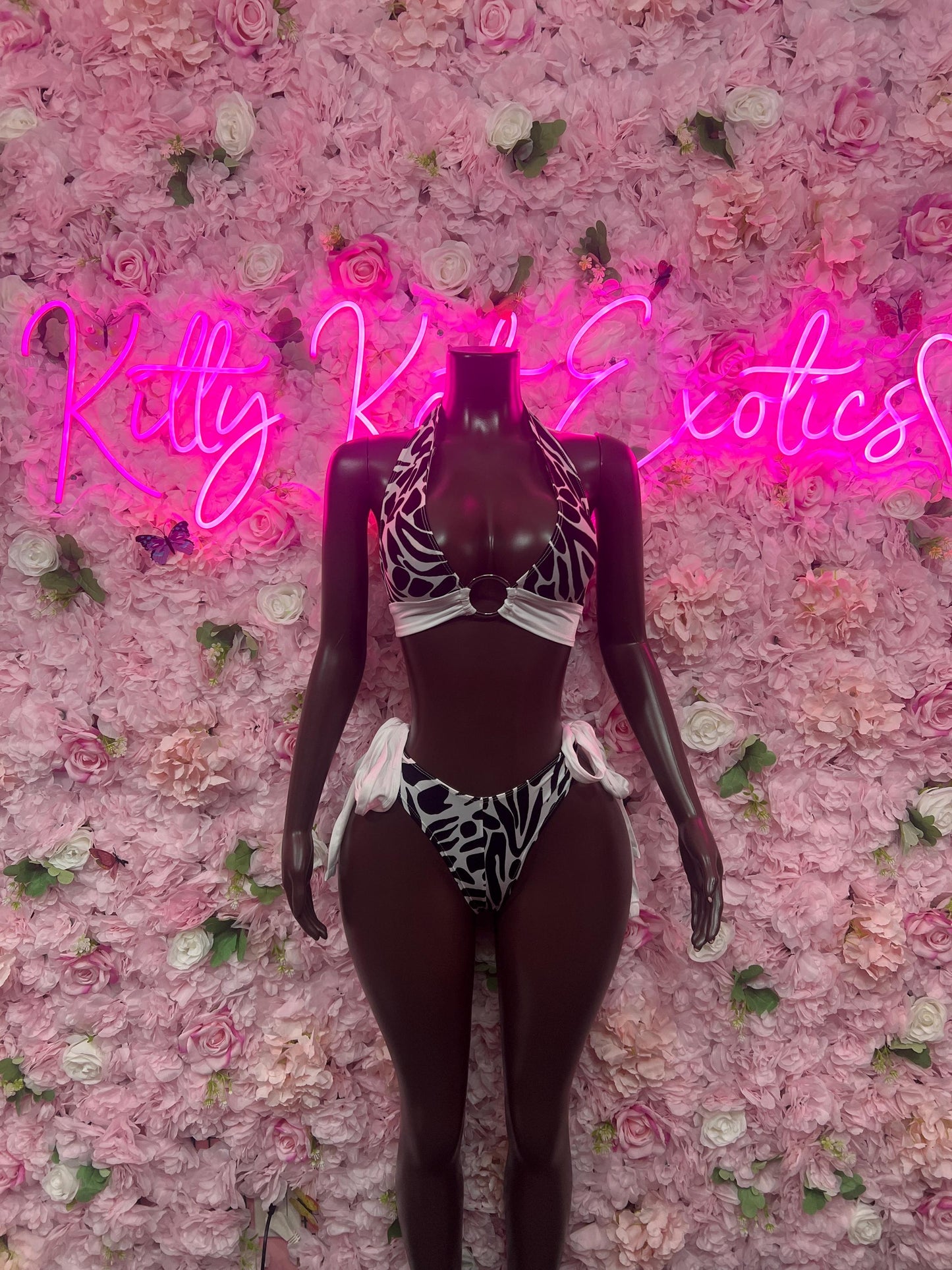 Ravewear Two Piece Zebra  Exotic Dancewear for Performers, Raves, or Night Out | Sexy and Flattering Style