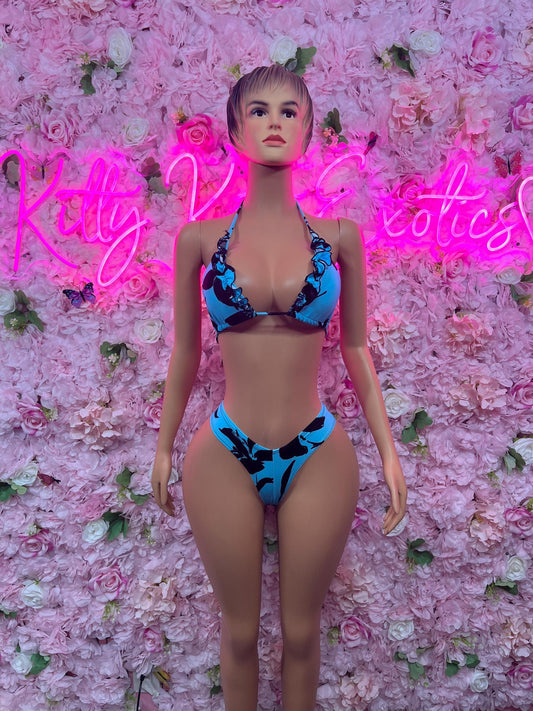 Ravewear Two Piece Multicolor Bikini  Exotic Dancewear for Performers, Raves, or Night Out | Sexy and Flattering Style