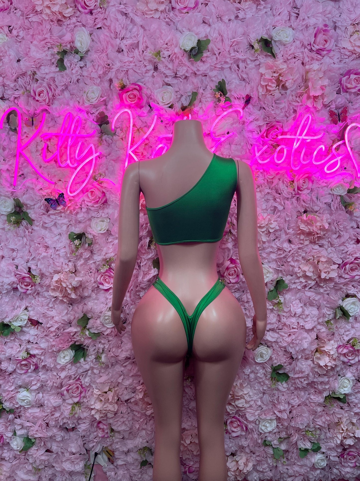 Festival Wear Two Piece Green  Exotic Dancewear for Performers, Raves, or Night Out | Sexy and Flattering Style