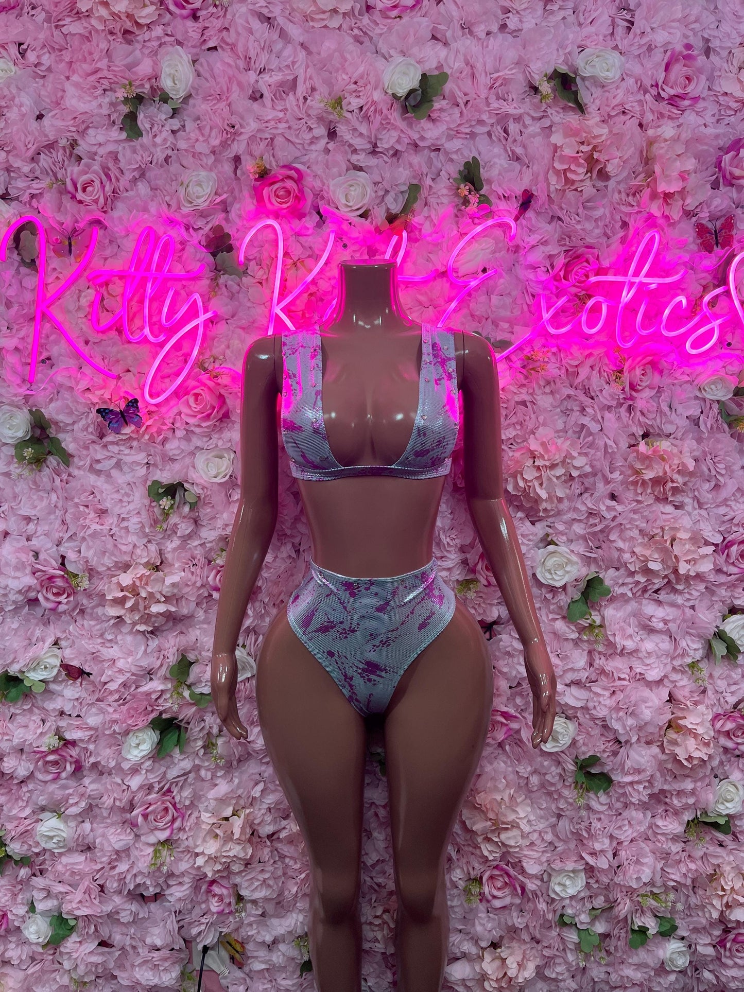 Exotic Dancewear Two Piece Bodysuit  Exotic Dancewear for Performers, Raves, or Night Out | Sexy and Flattering Style