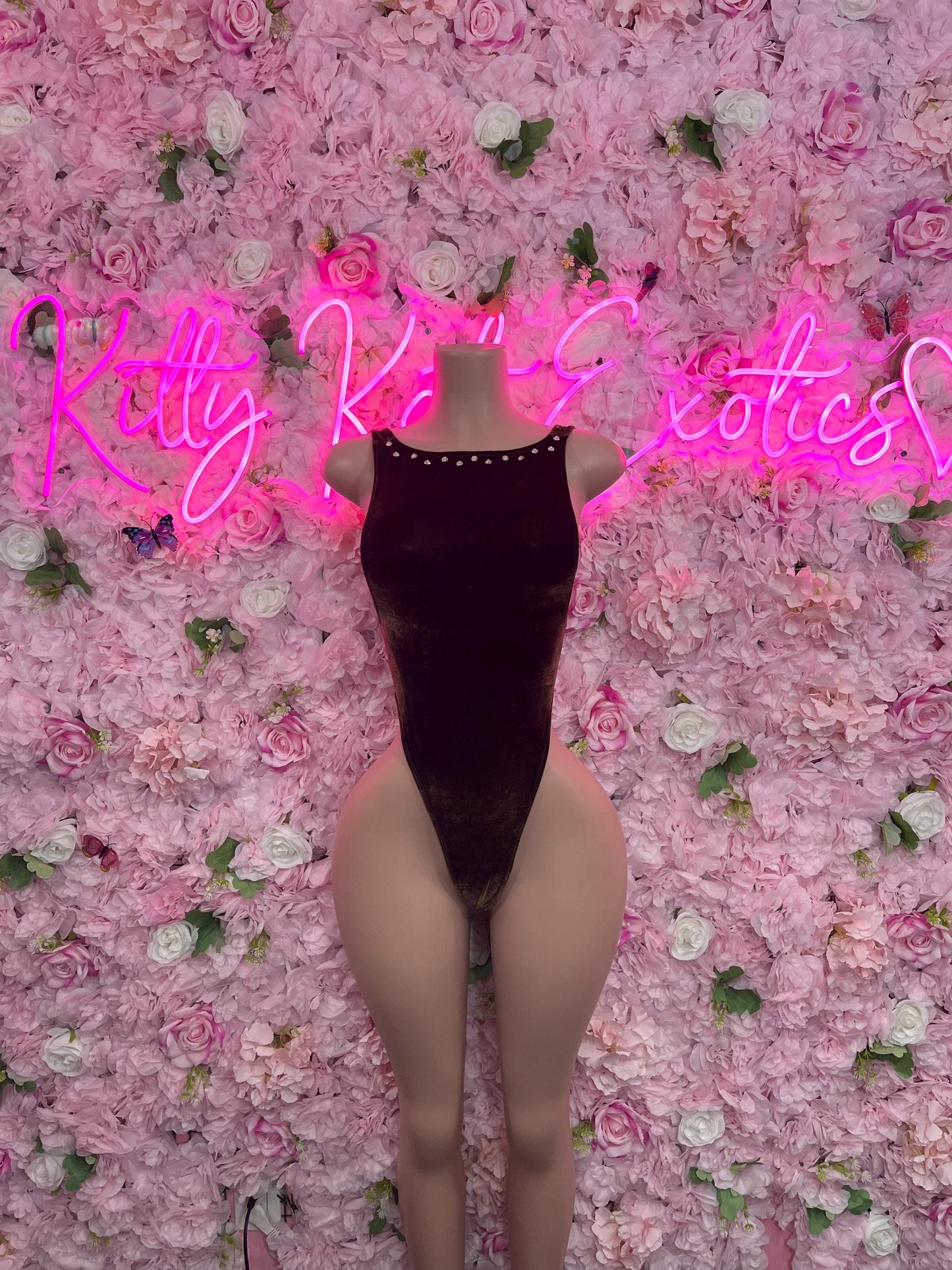 Bartender One Piece Brown Bodysuit  Exotic Dancewear for Performers, Raves, or Night Out | Sexy and Flattering Style