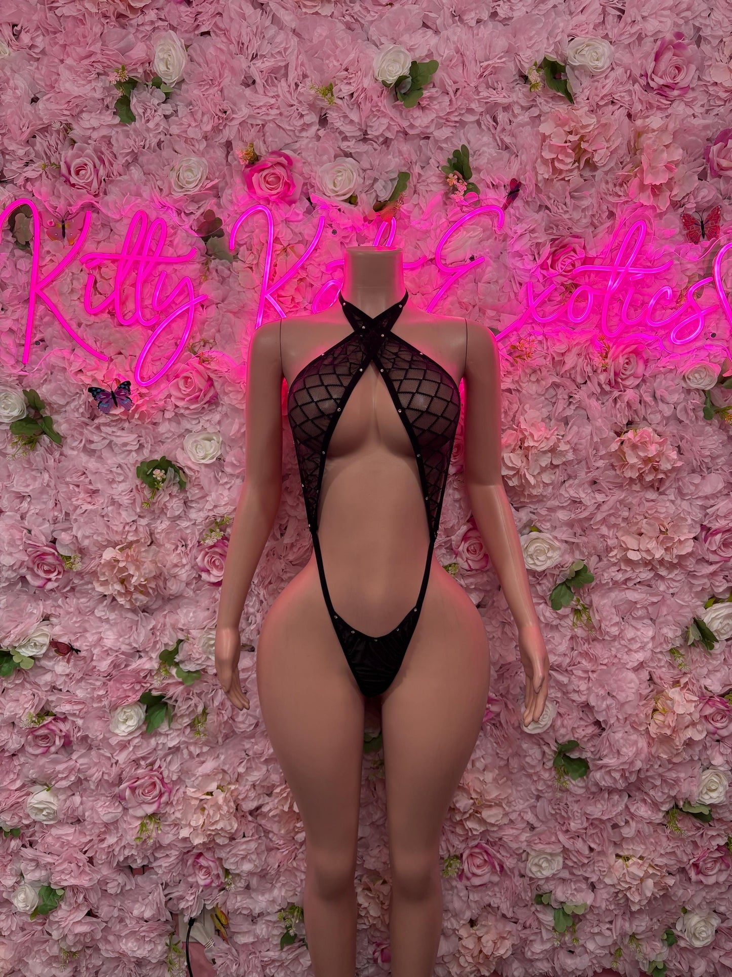 Bartender One Piece Black Bodysuit  Exotic Dancewear for Performers, Raves, or Night Out | Sexy and Flattering Style