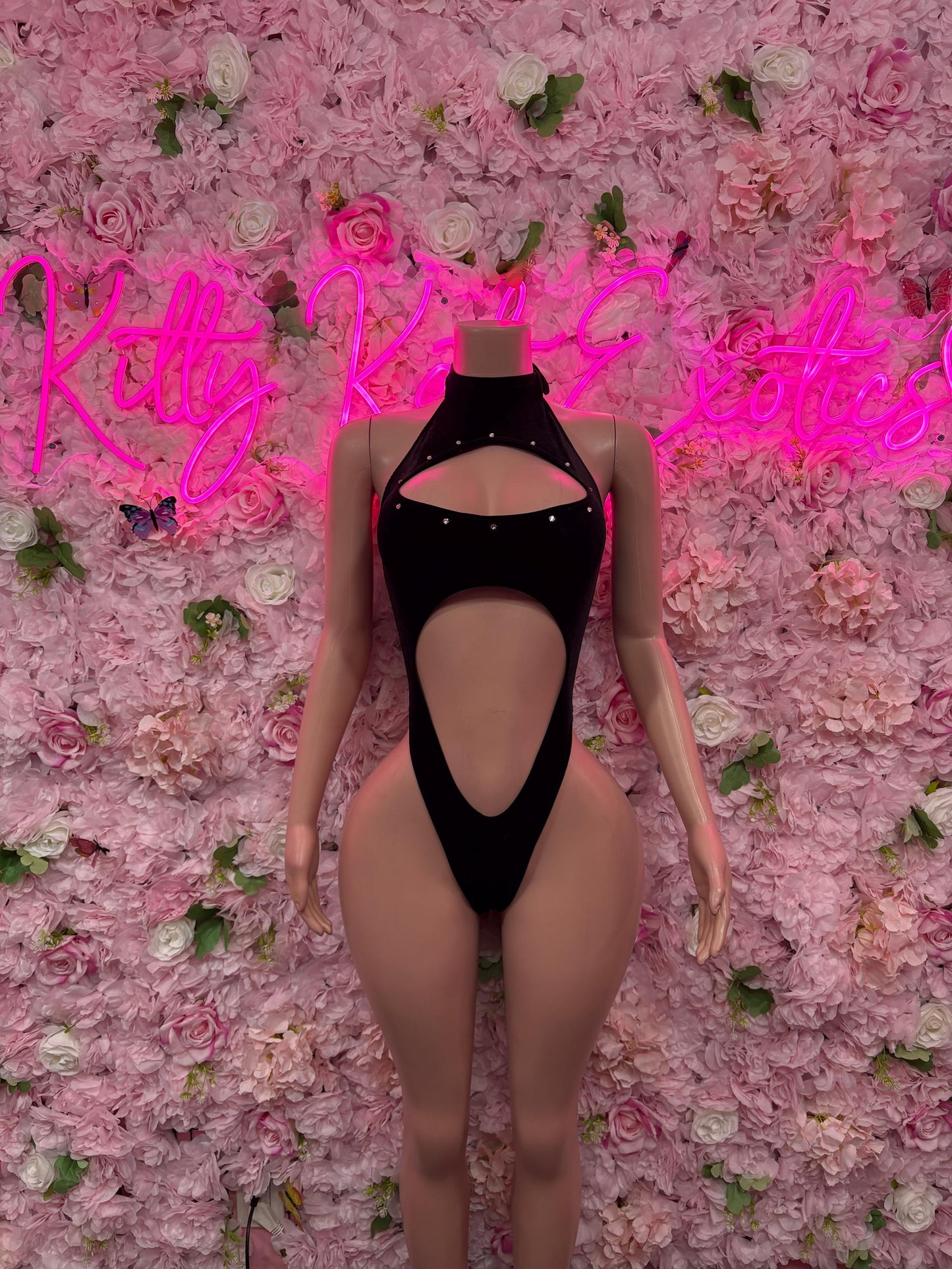 Bartender One Piece Black Bodysuit  Exotic Dancewear for Performers, Raves, or Night Out | Sexy and Flattering Style