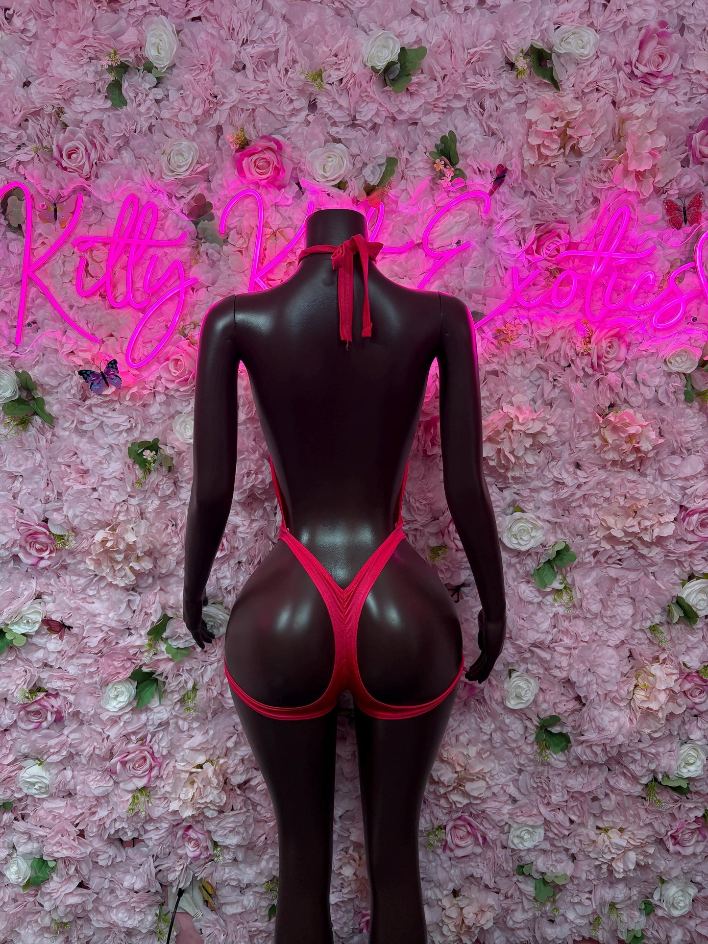 Exotic Dancewear One Piece Pink Bodysuit  Exotic Dancewear for Performers, Raves, or Night Out | Sexy and Flattering Style