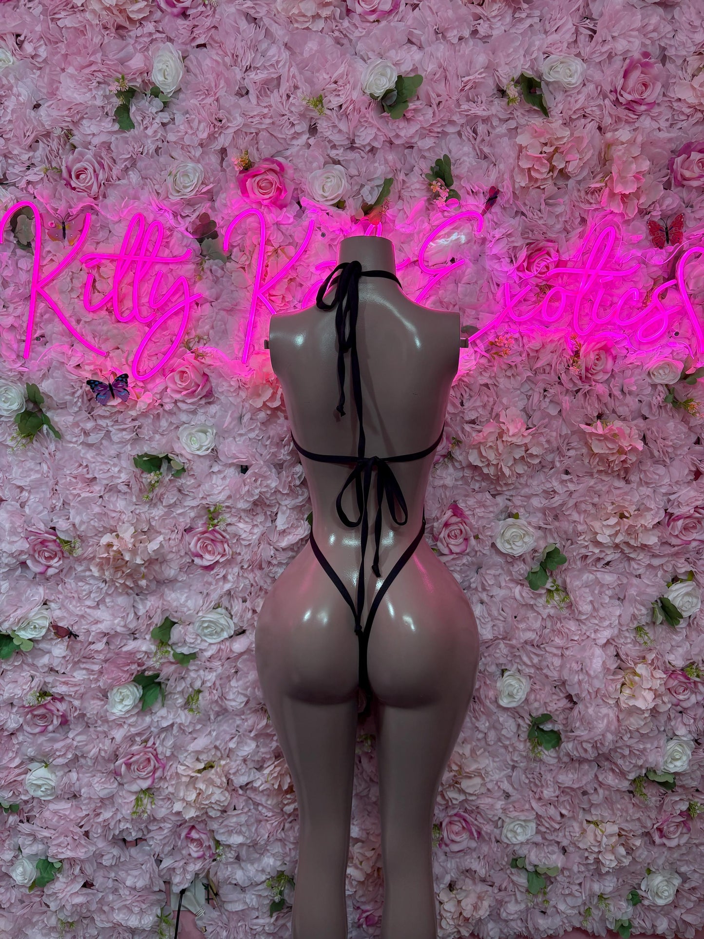 Valentines Day Exotic Dancewear One-Piece Slingshot Bodysuit  - Sexy Kisses Romantic Outfit for Date Night - Cute Gift for Her