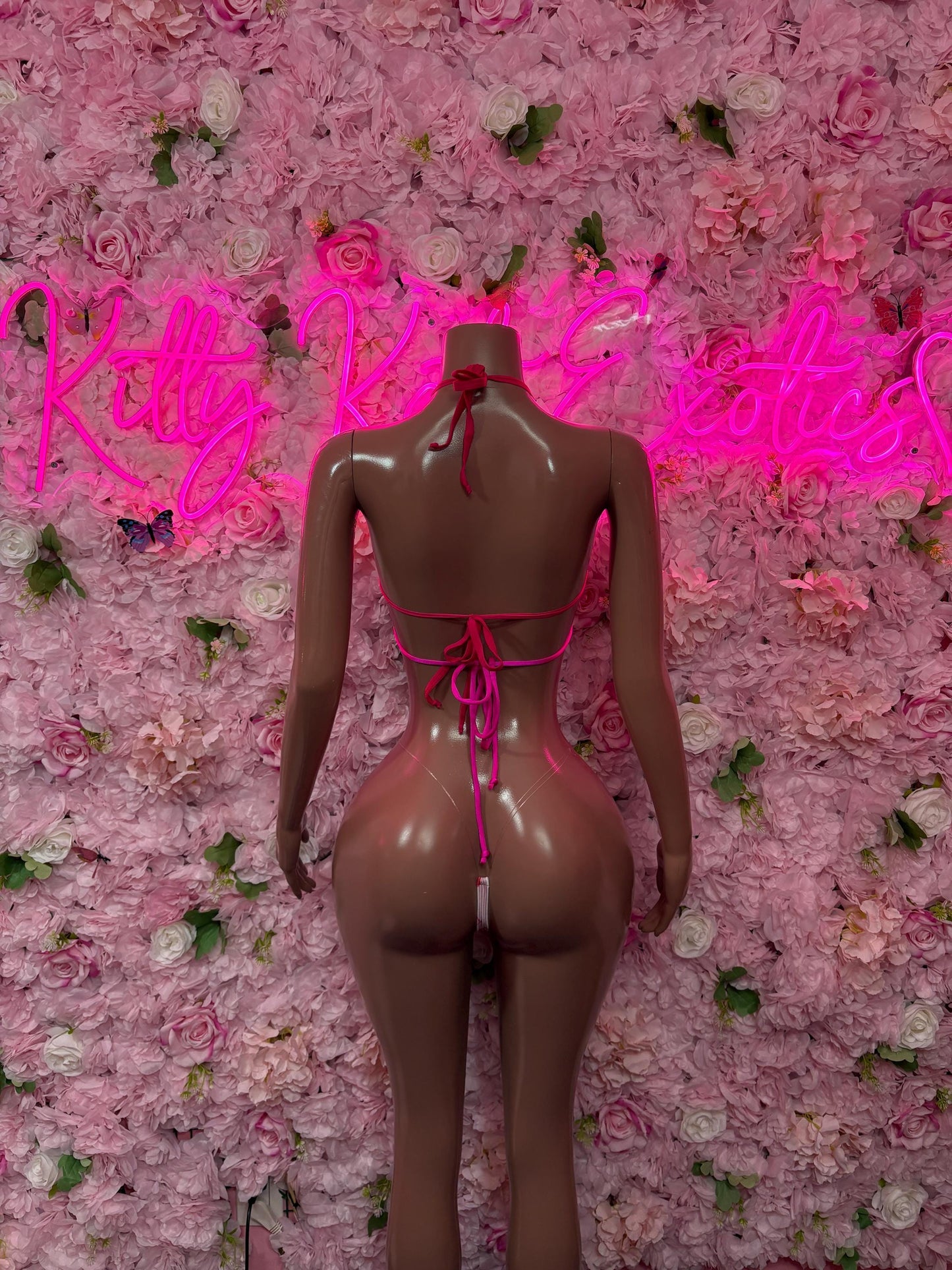 Hearts Valentines Day Exotic Dancewear Two-Piece Bikini  - Sexy Hearts Romantic Outfit for Date Night - Cute Gift for Her