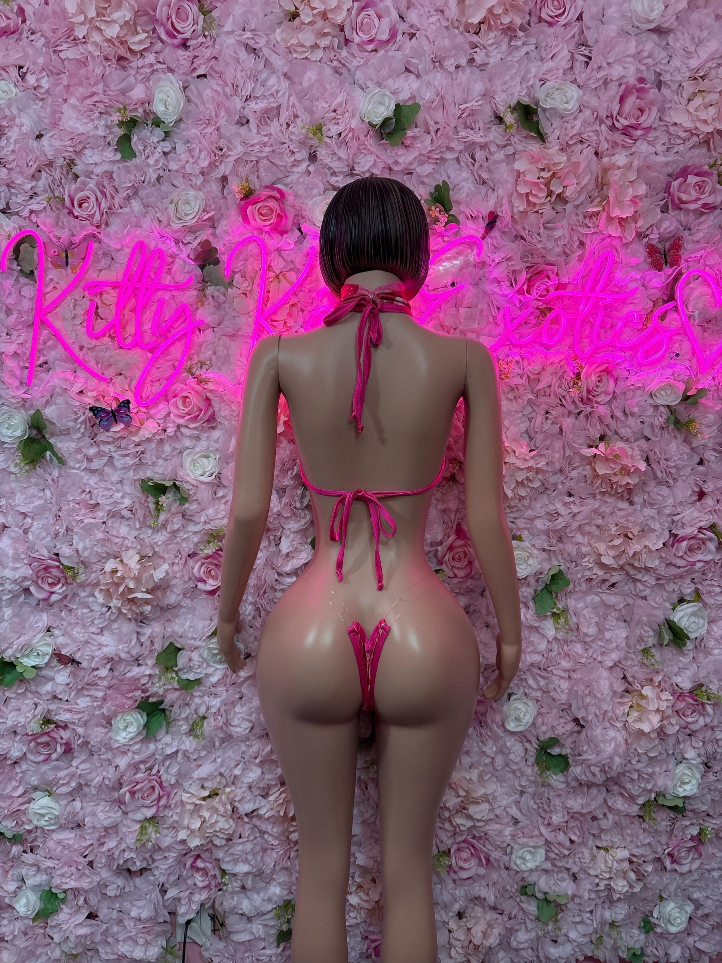 Cute Valentines Day Exotic Dancewear Two-Piece Bodysuit  - Sexy Hearts Romantic Outfit for Date Night - Cute Gift for Her